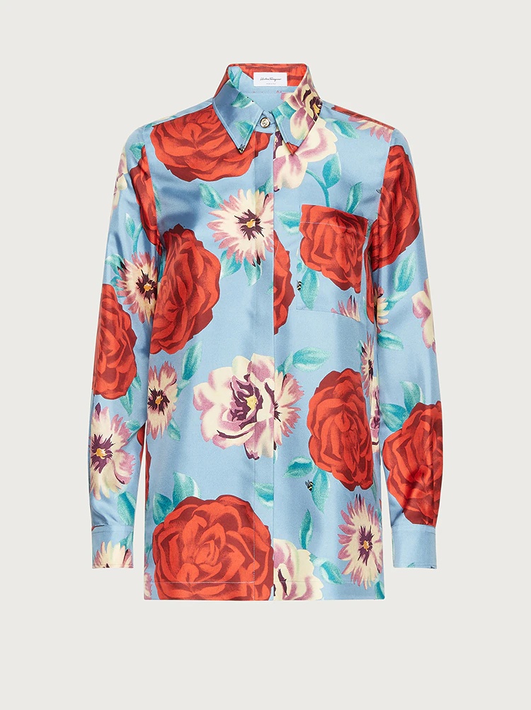 PRINTED SILK SHIRT - 1