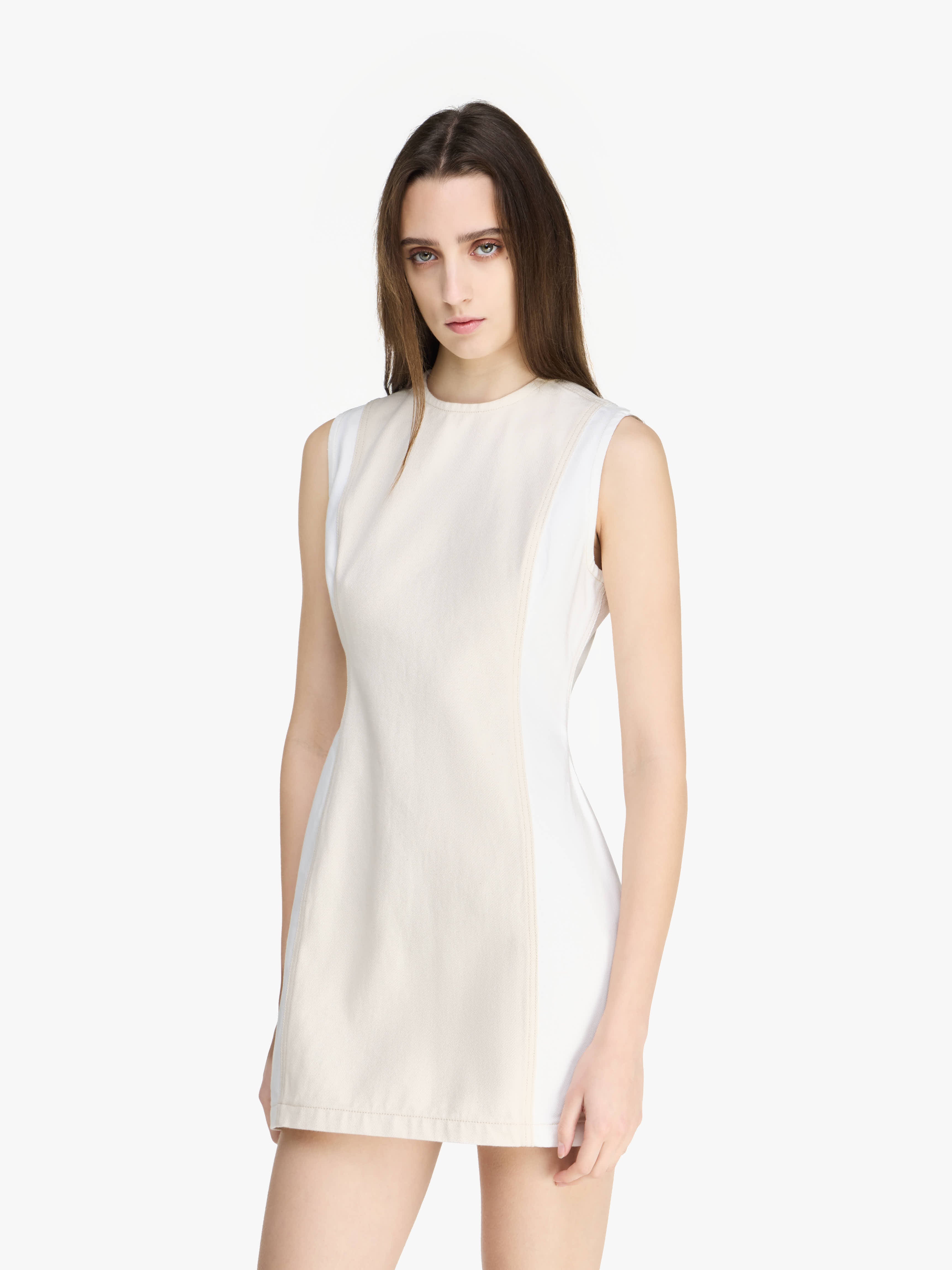 DENIM TWILL MINI SHIFT DRESS - 4