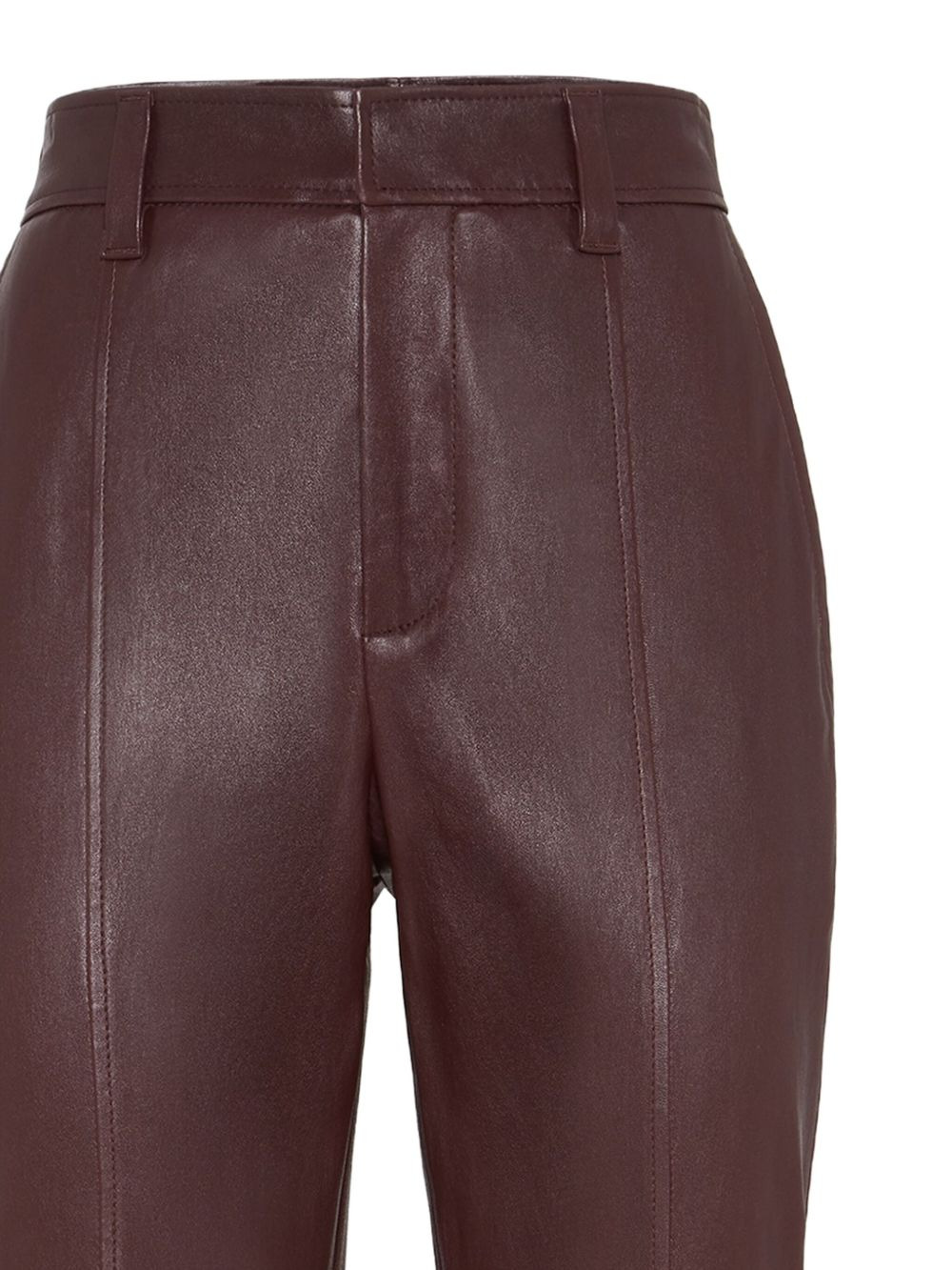 leather flared trousers - 6