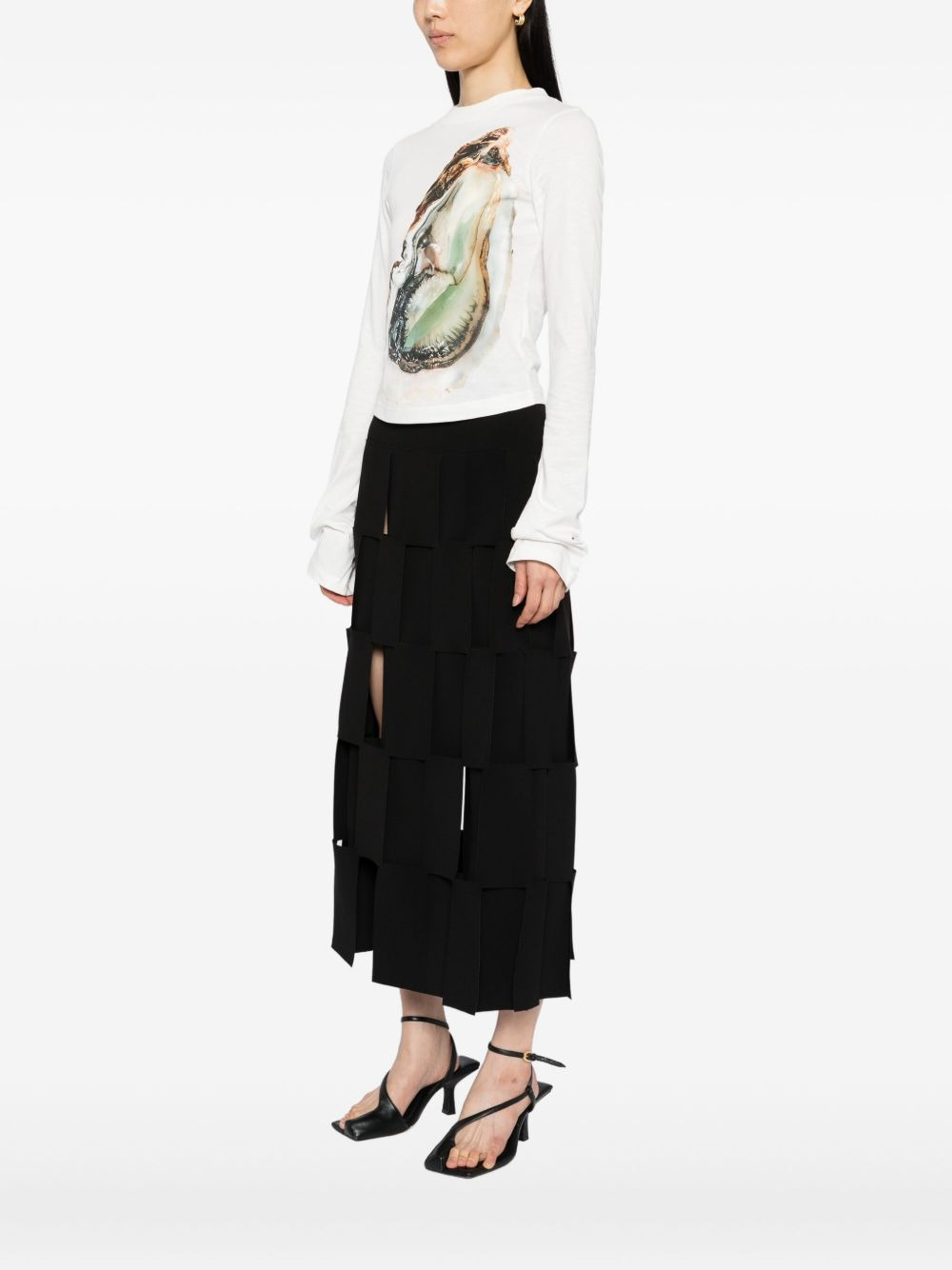 oyster graphic-printed T-shirt - 3