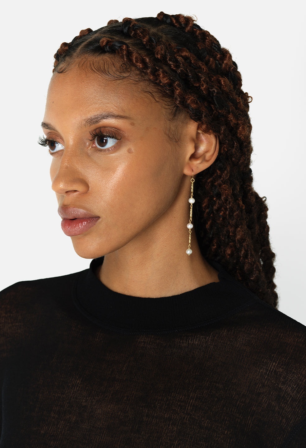 JOHN ELLIOTT X M.A.R.S TWIST LINK PEARL EARRINGS - 2