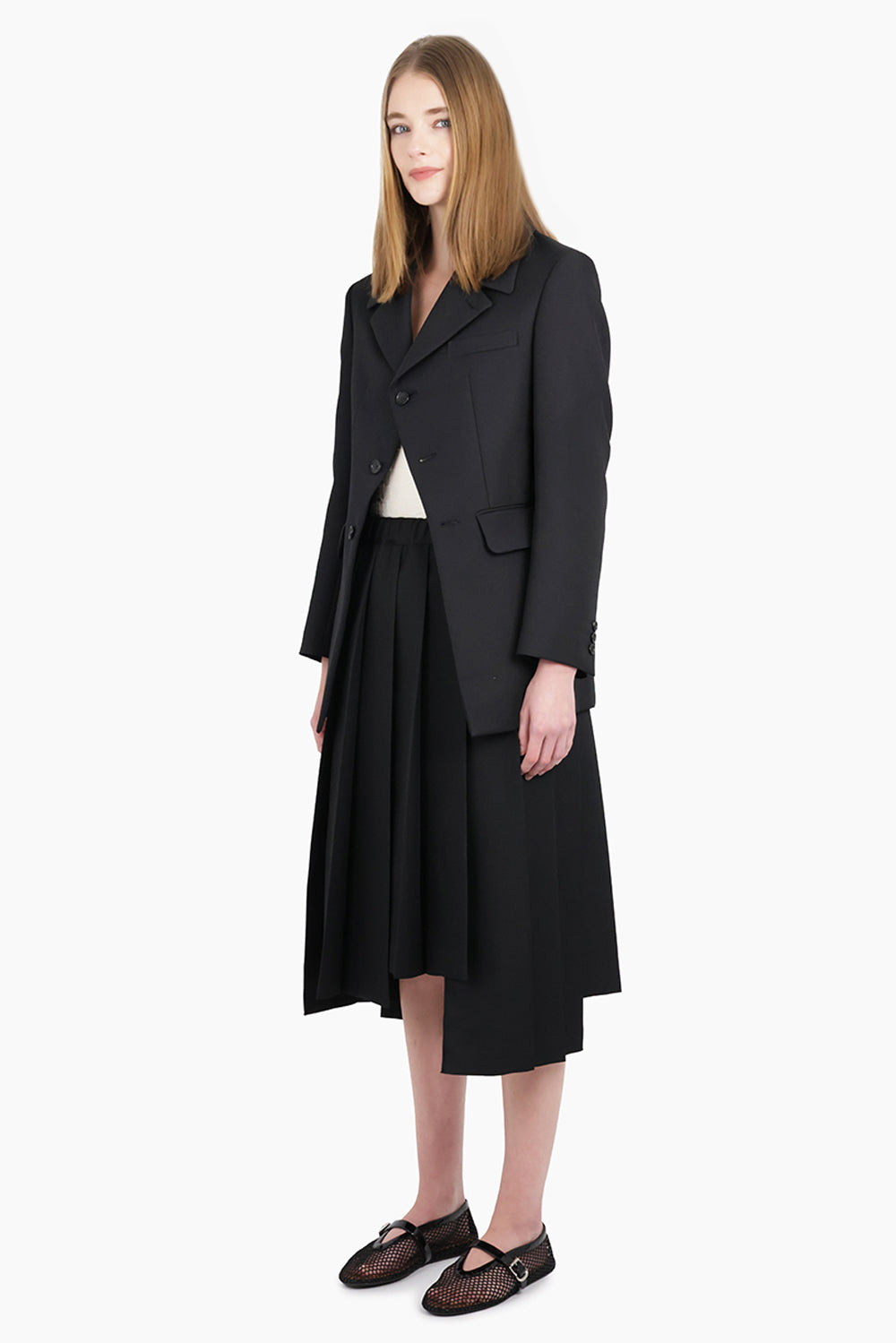 SINGLE BREASTED COAT STYLE JACKET | BLACK - 2