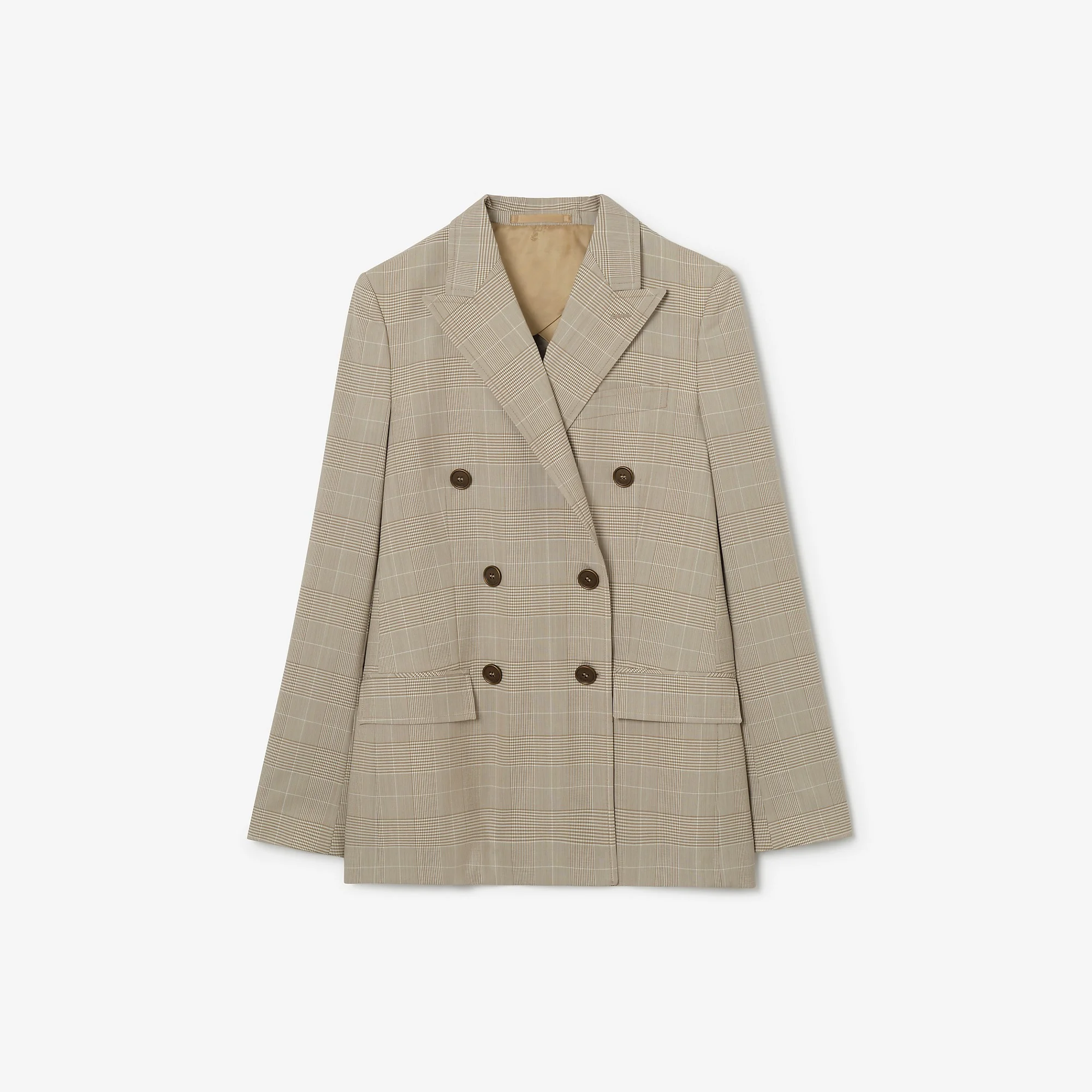 Check Wool Tailored Jacket - 1
