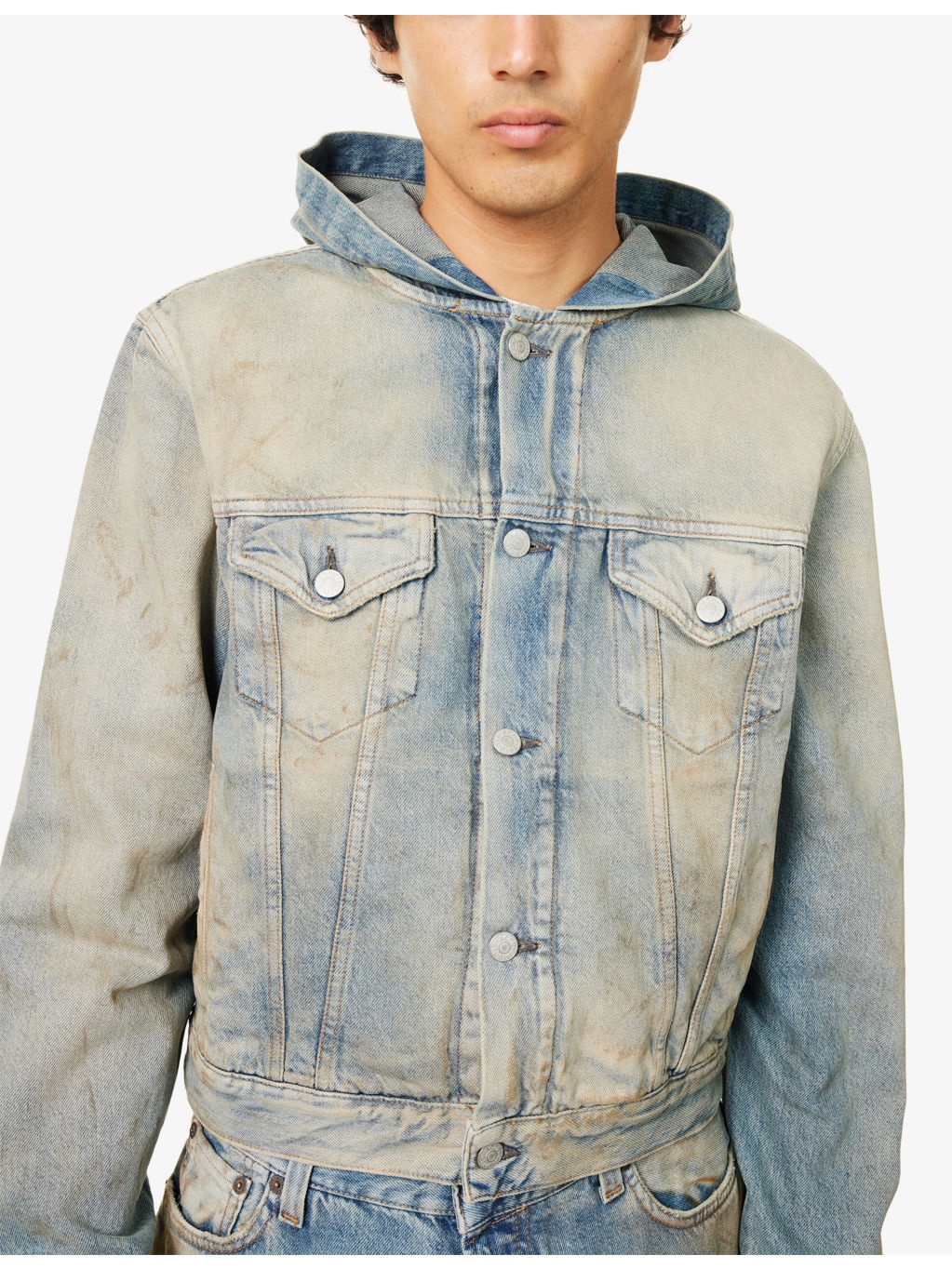 Orayo Penicillin Hooded Denim Jacket - 5