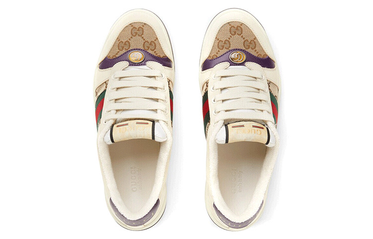 (WMNS) Gucci Screener GG Logo Sneakers 'Beige Brown' 677423-HVKI0-9765 - 3