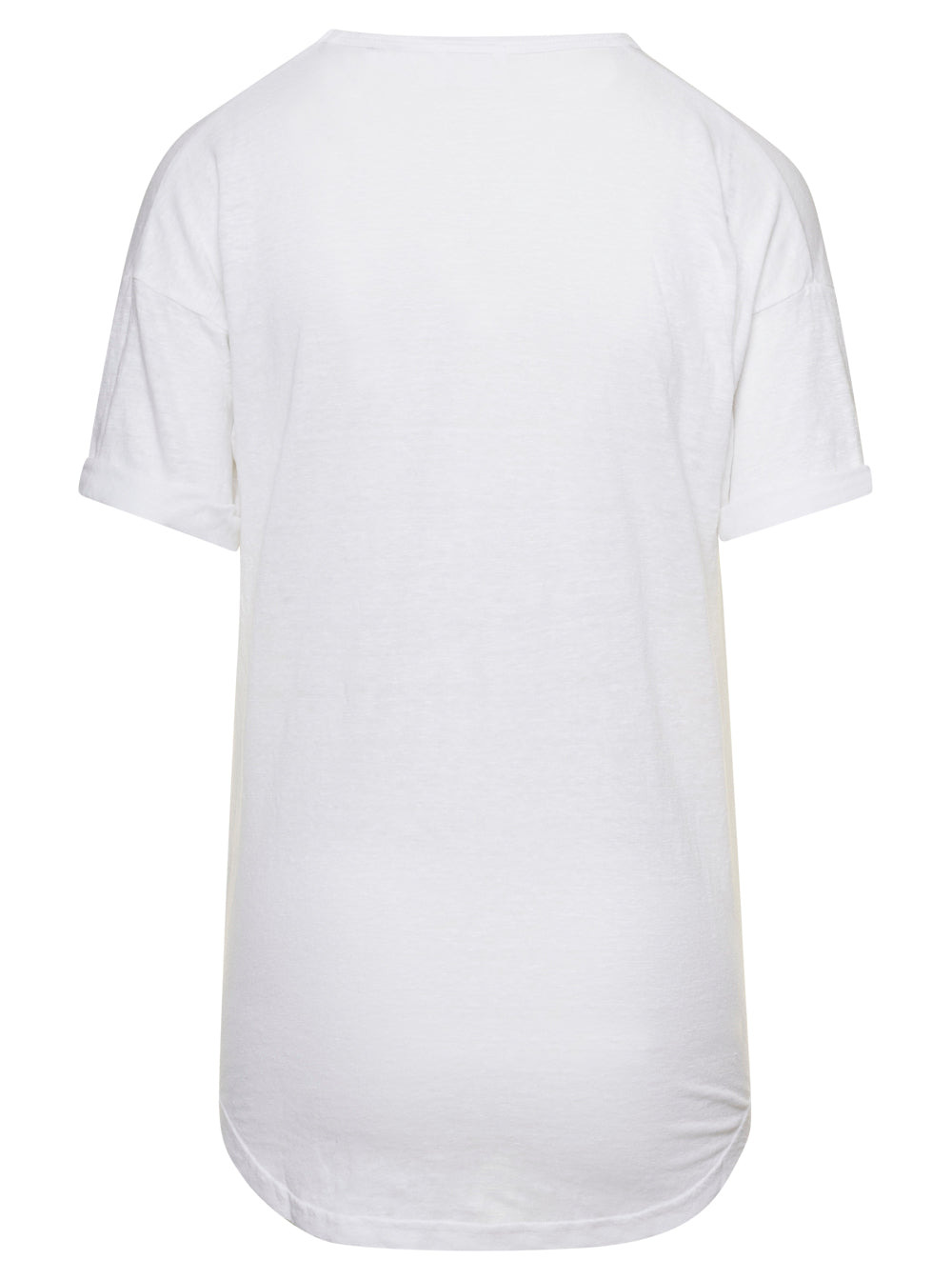 Isabel Marant Etoile Women 'Koldi' White Crewneck T-Shirt With Contrasting Logo In Linen Woman Isabe - 2