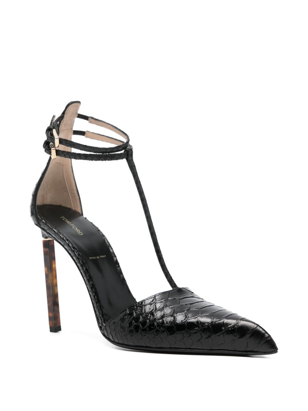 Printed Python T Strap Pumps - 2