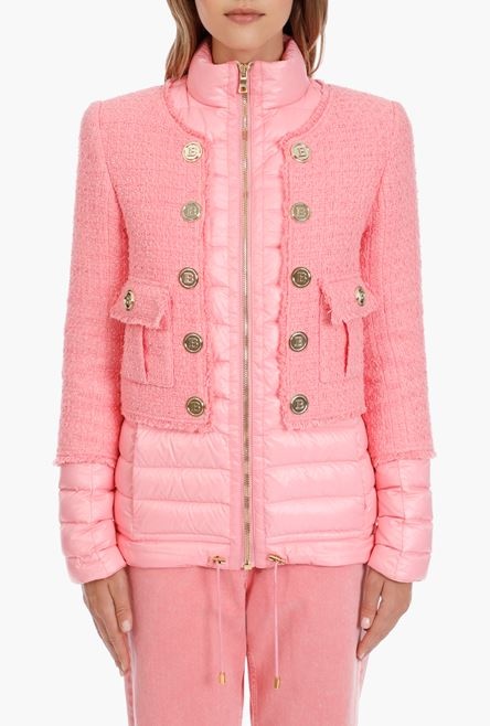 Pink down bi-material jacket - 5