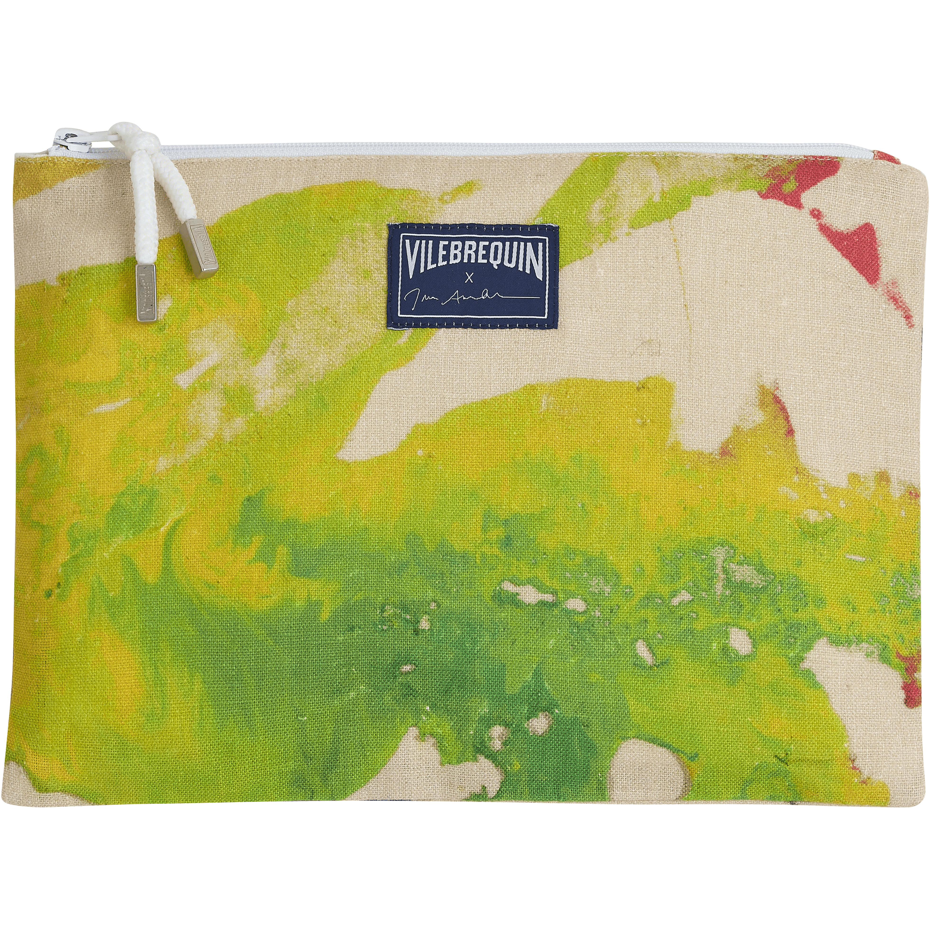 Unisex Linen Beach Pouch Gra - Vilebrequin x John M Armleder - 5