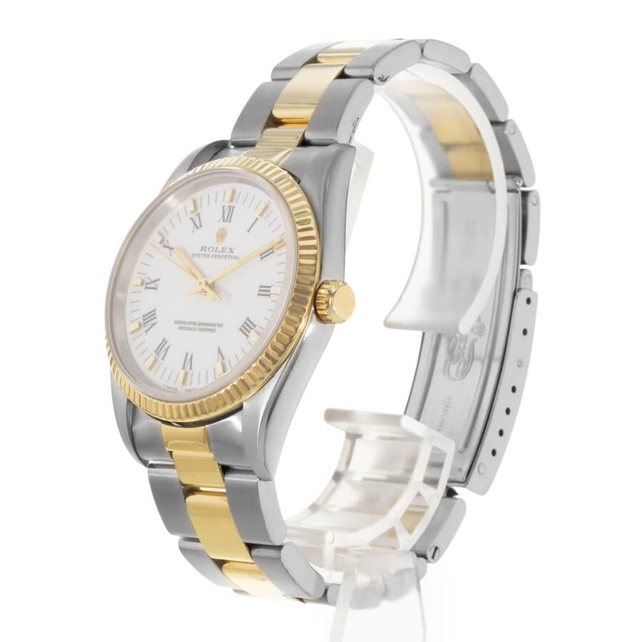 Pre-owned Rolex Oyster Perpetual 34 Automatic White Dial Men's Watch 14233 WSO - 4