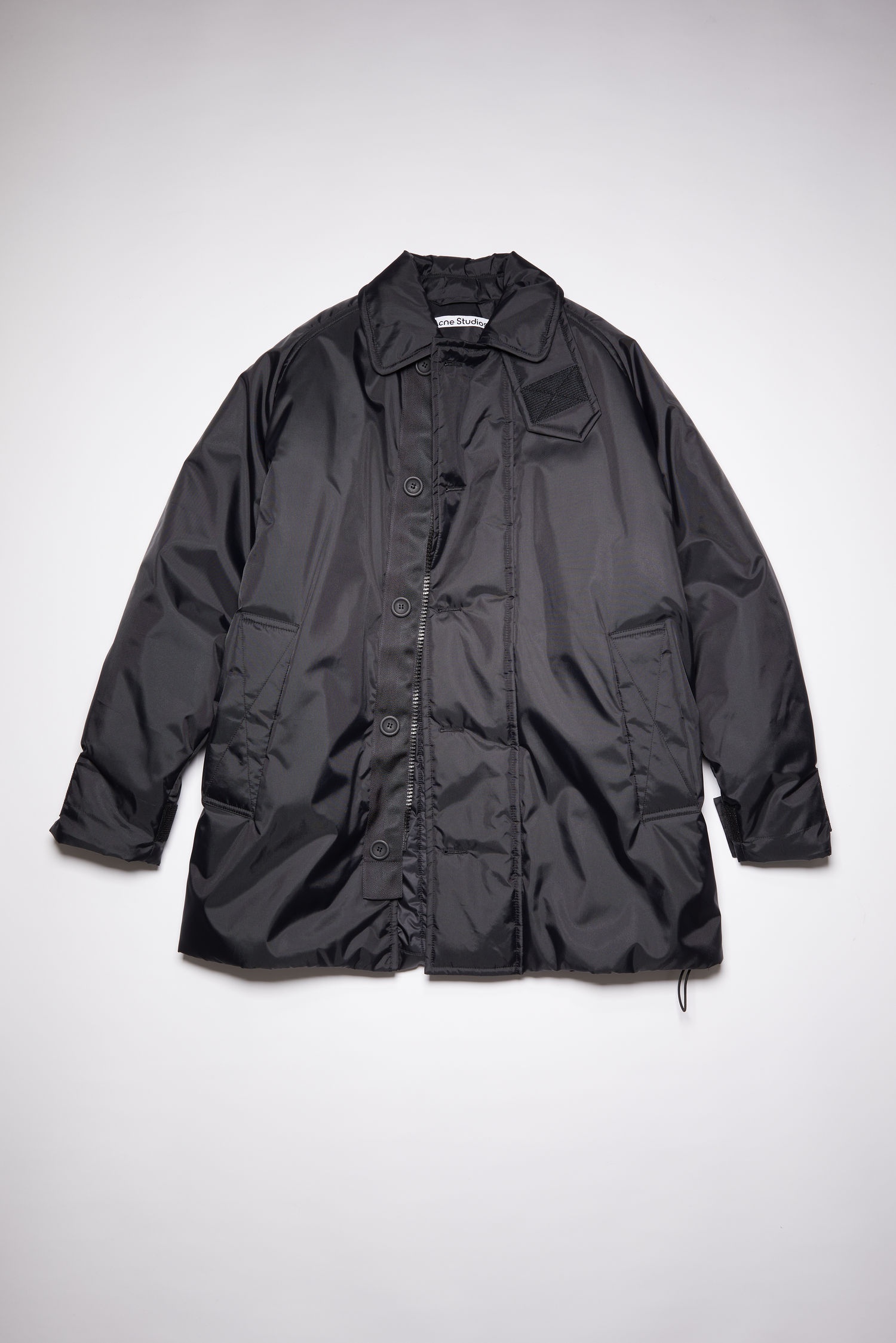 Padded nylon jacket - Black - 1