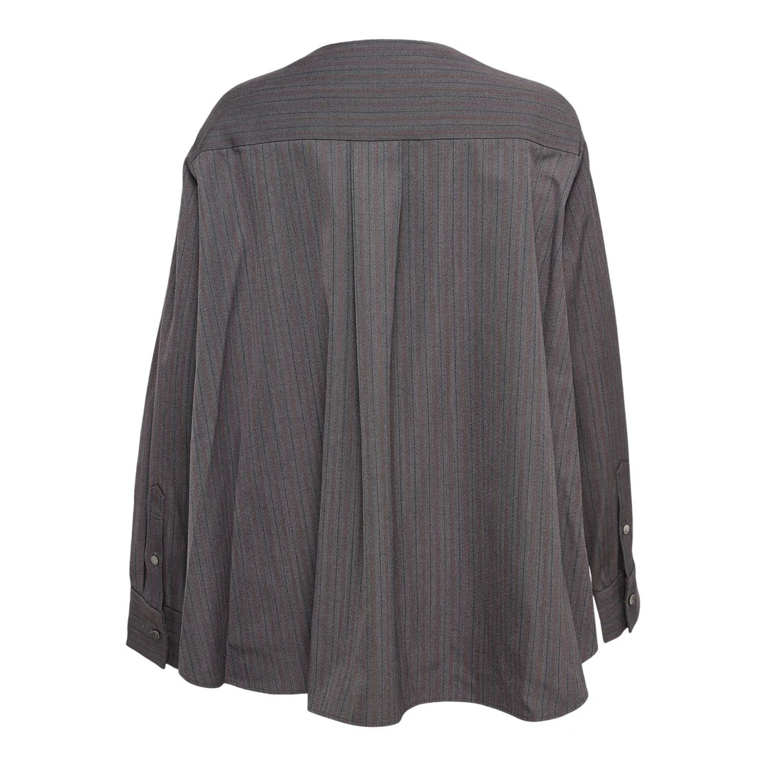 Stripe Doeskin X Wool Knit Cardigan - 2