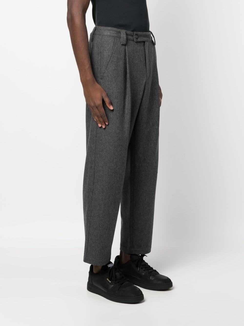 straight-leg wool-blend trousers - 3