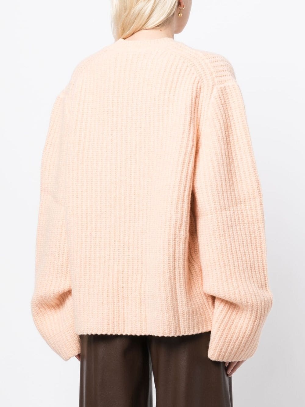 extra-long-sleeve knitted jumper - 4