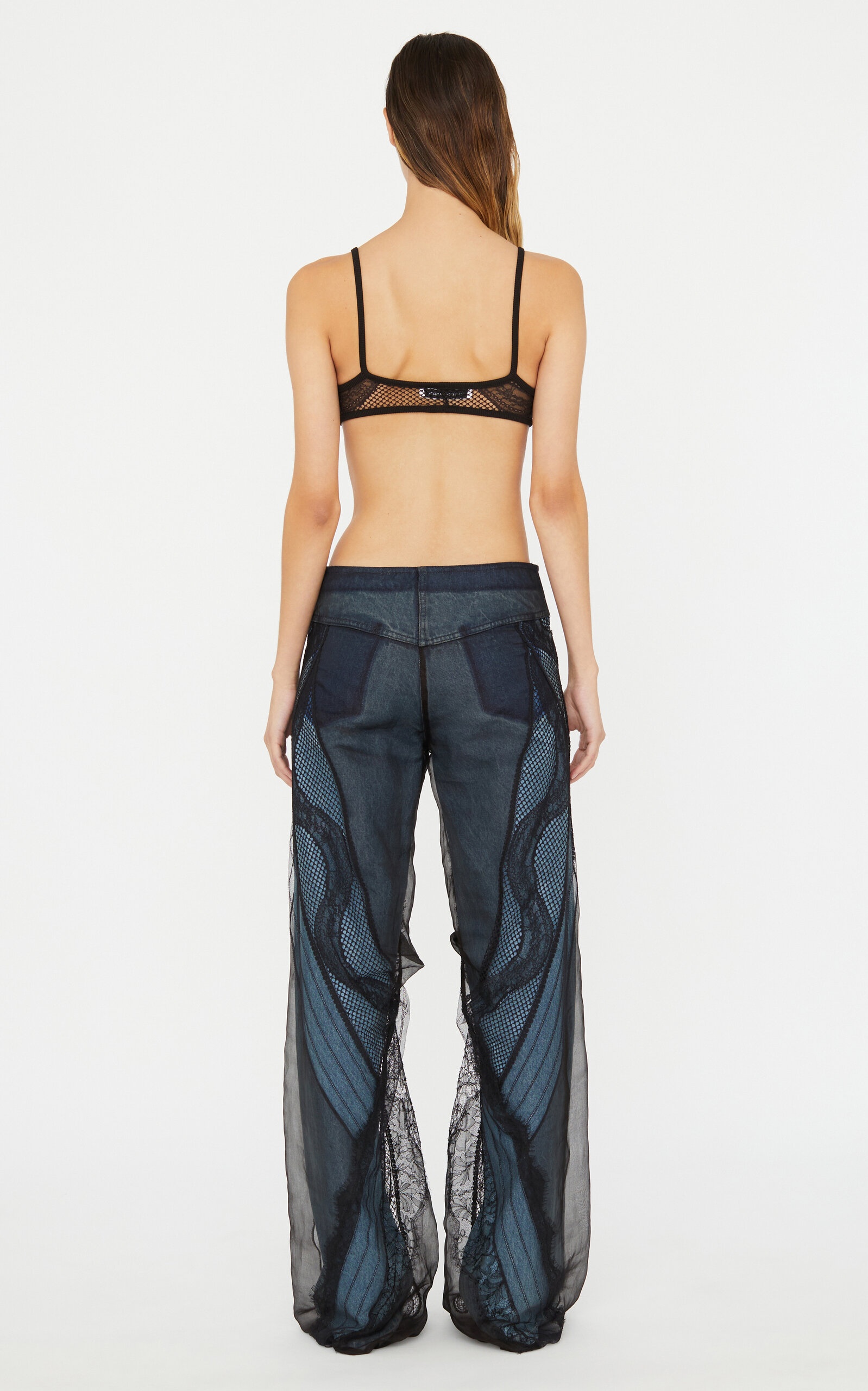 Encased Lace Denim Jeans black - 4