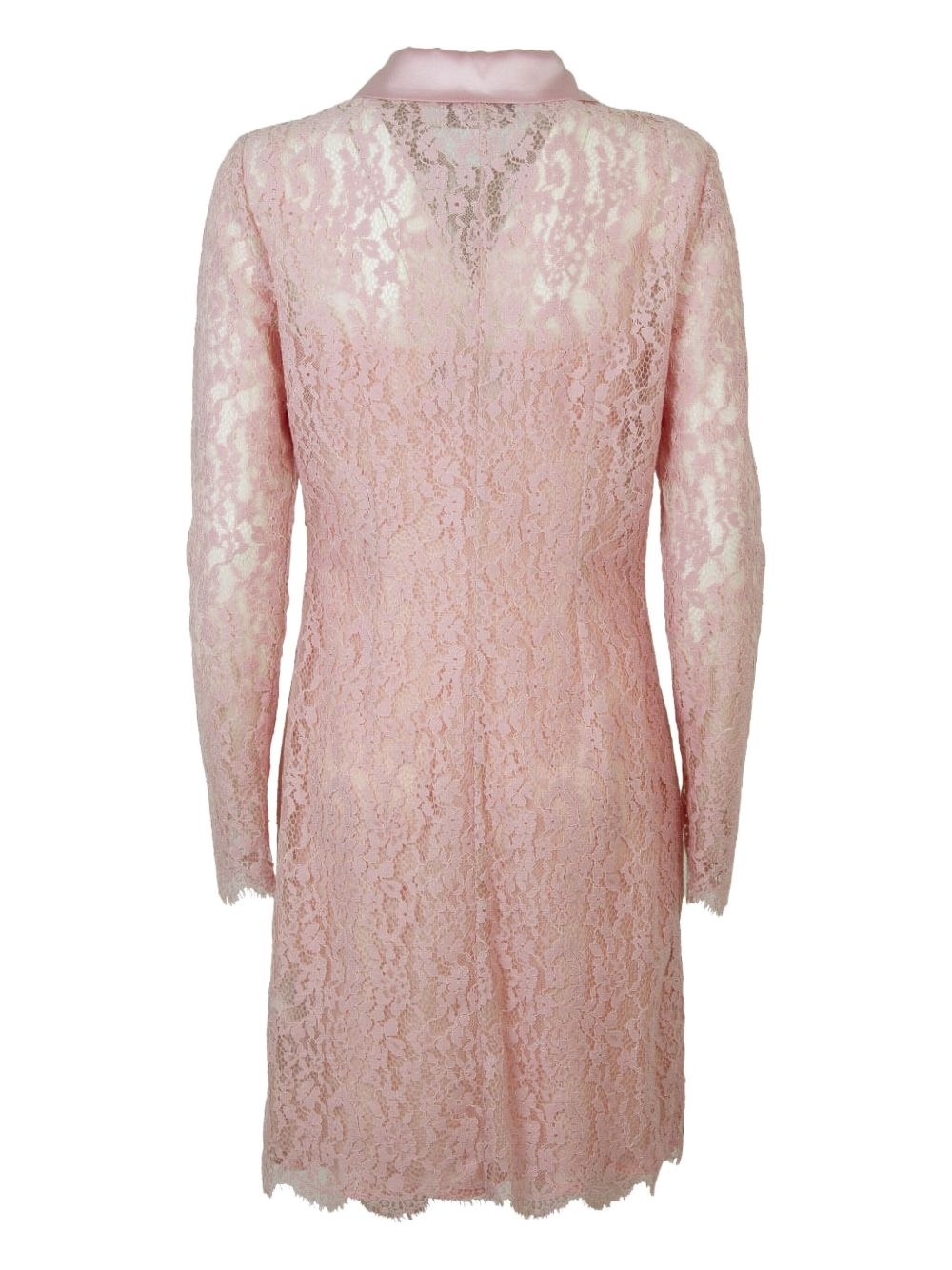 lace point-collar dress - 2
