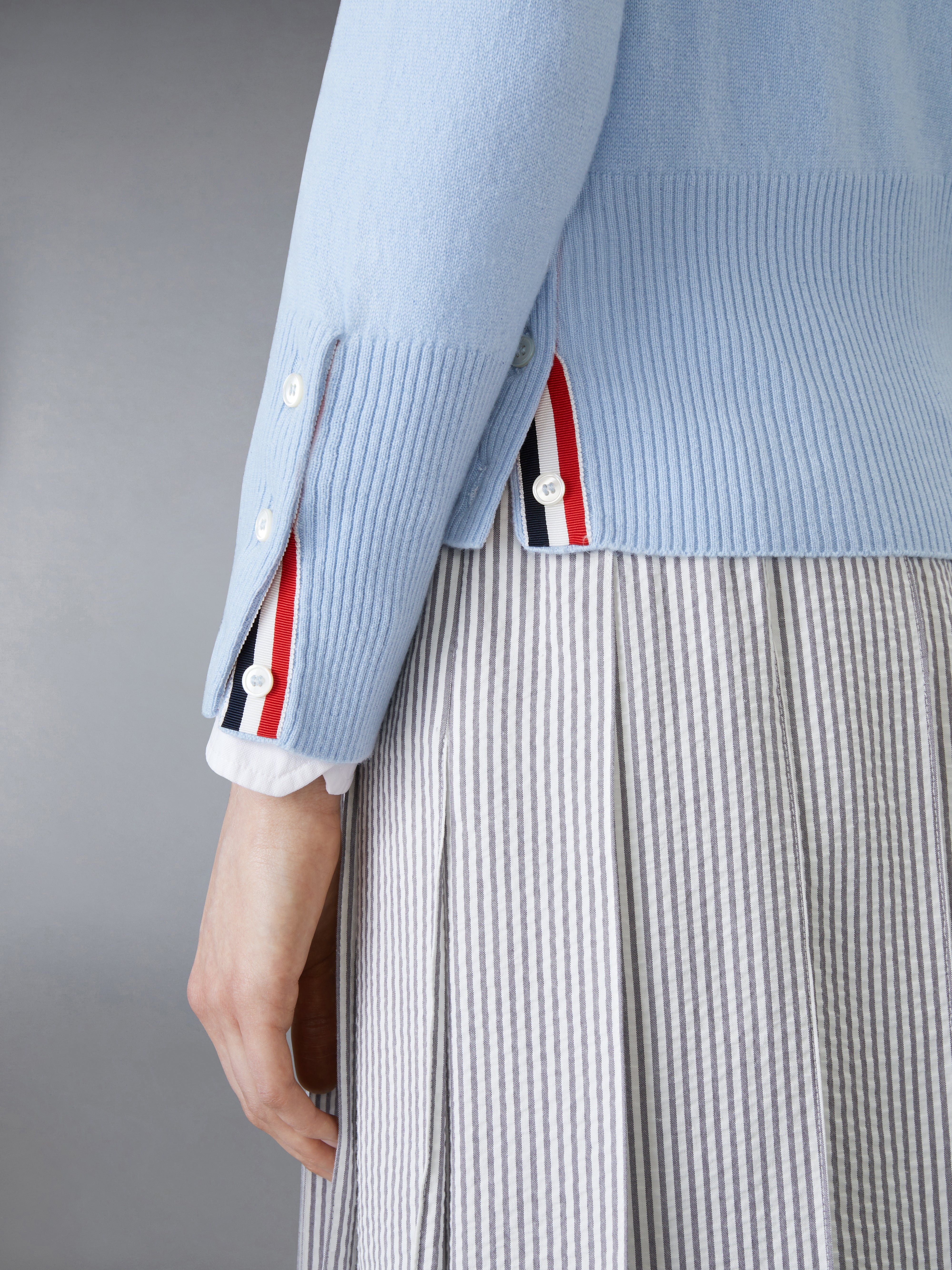 CLASSIC CASHMERE 4-BAR V-NECK CARDIGAN - 5