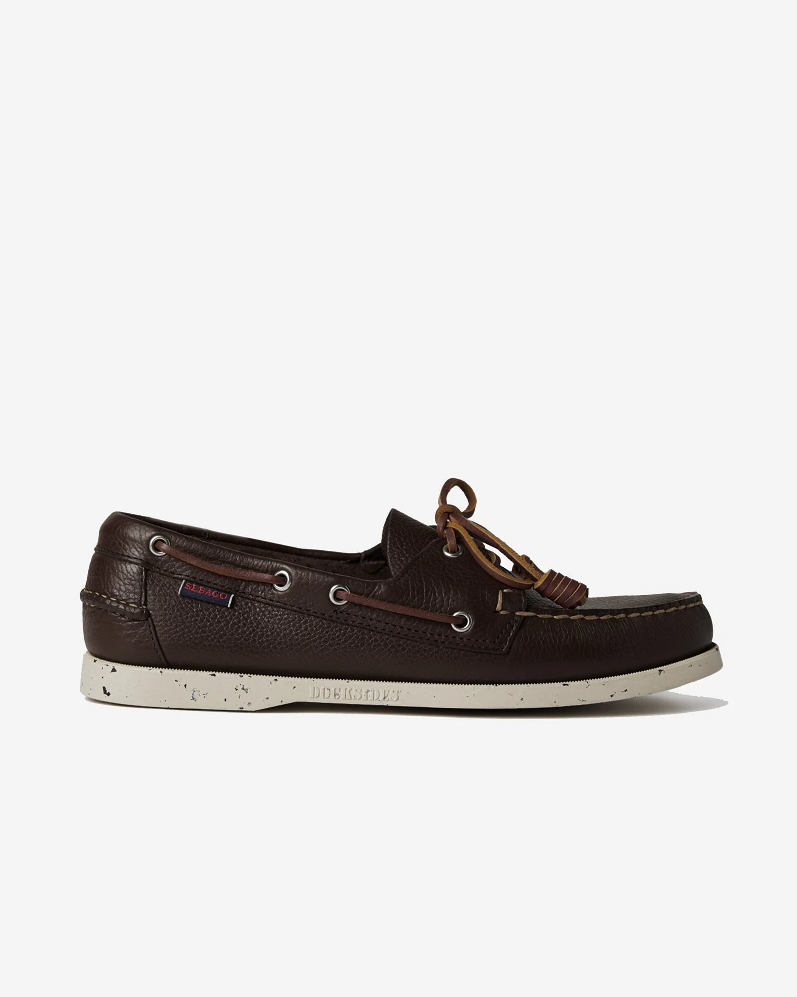Hammered leather boat shoe - 1