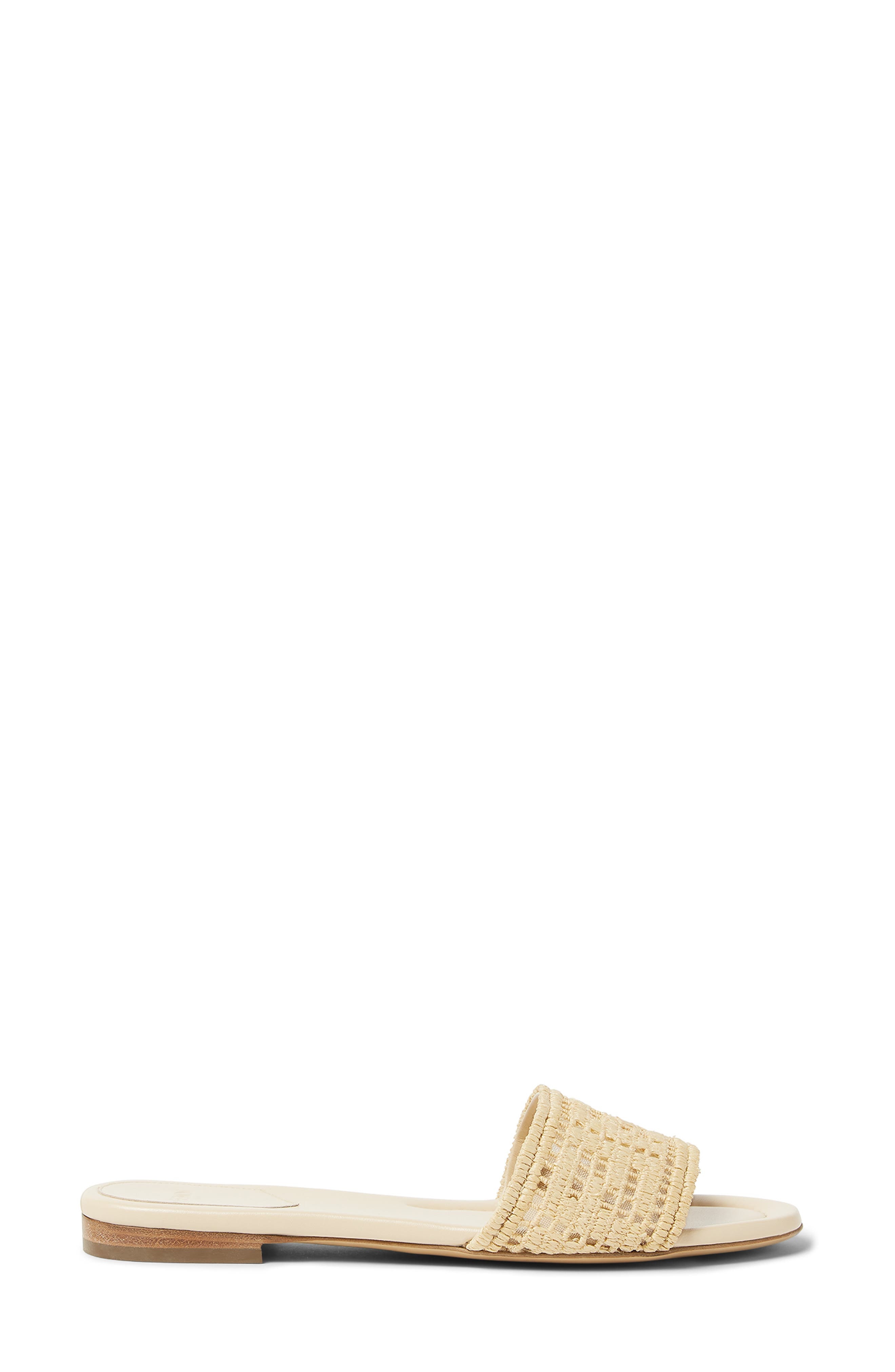 Fendi Sunshine Flat Sandal in Beige Rafia at Nordstrom - 2
