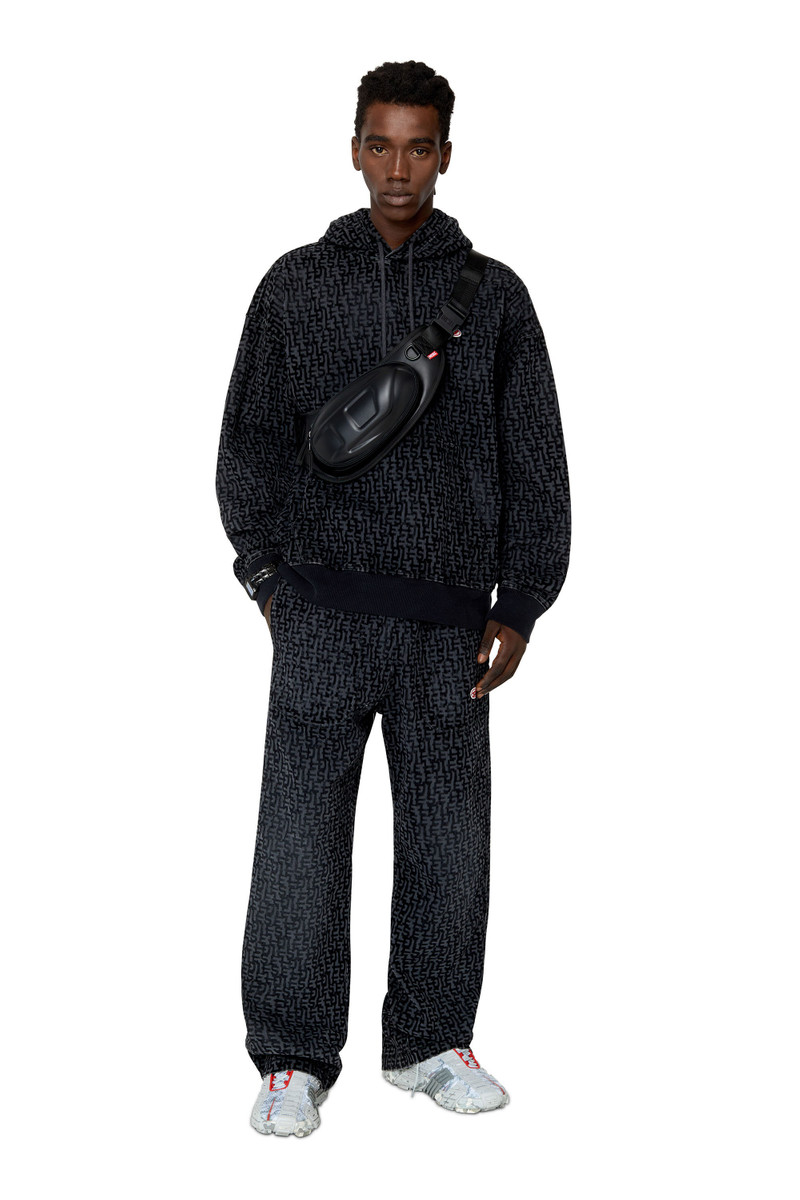 Diesel D-UM-RIB TRACK DENIM HOODIE outlook