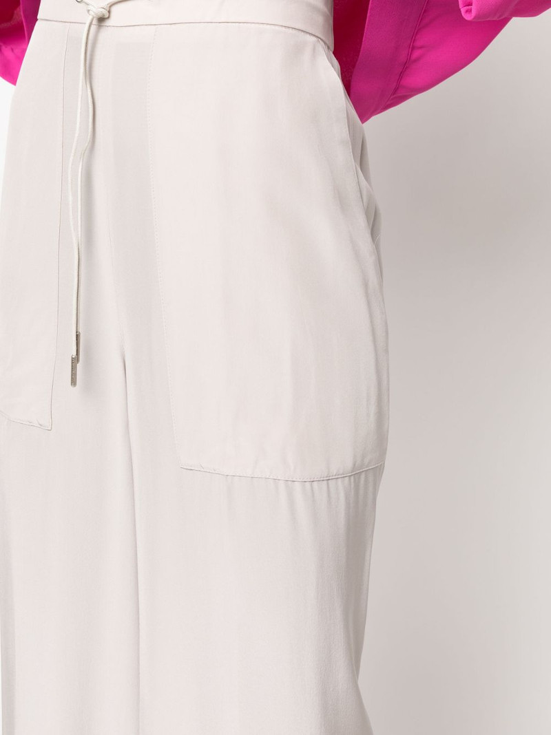 drawstring-waist straight-leg trousers 5