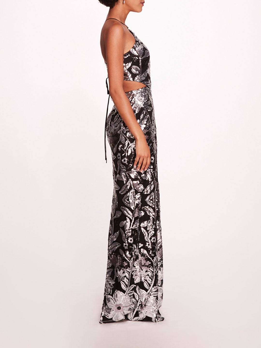 BOTANICAL SEQUIN GOWN - 3