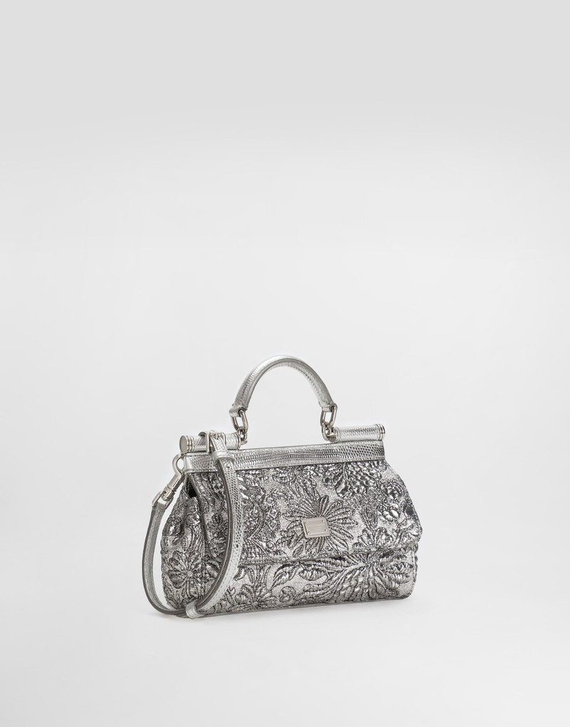Small Sicily handbag in brocade 3