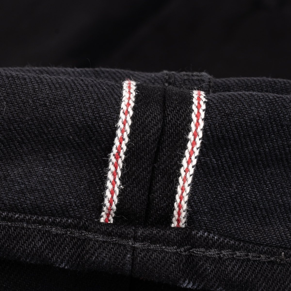 IH-634S-142bb 14oz Selvedge Denim Straight Cut Jeans - Black/Black - 13