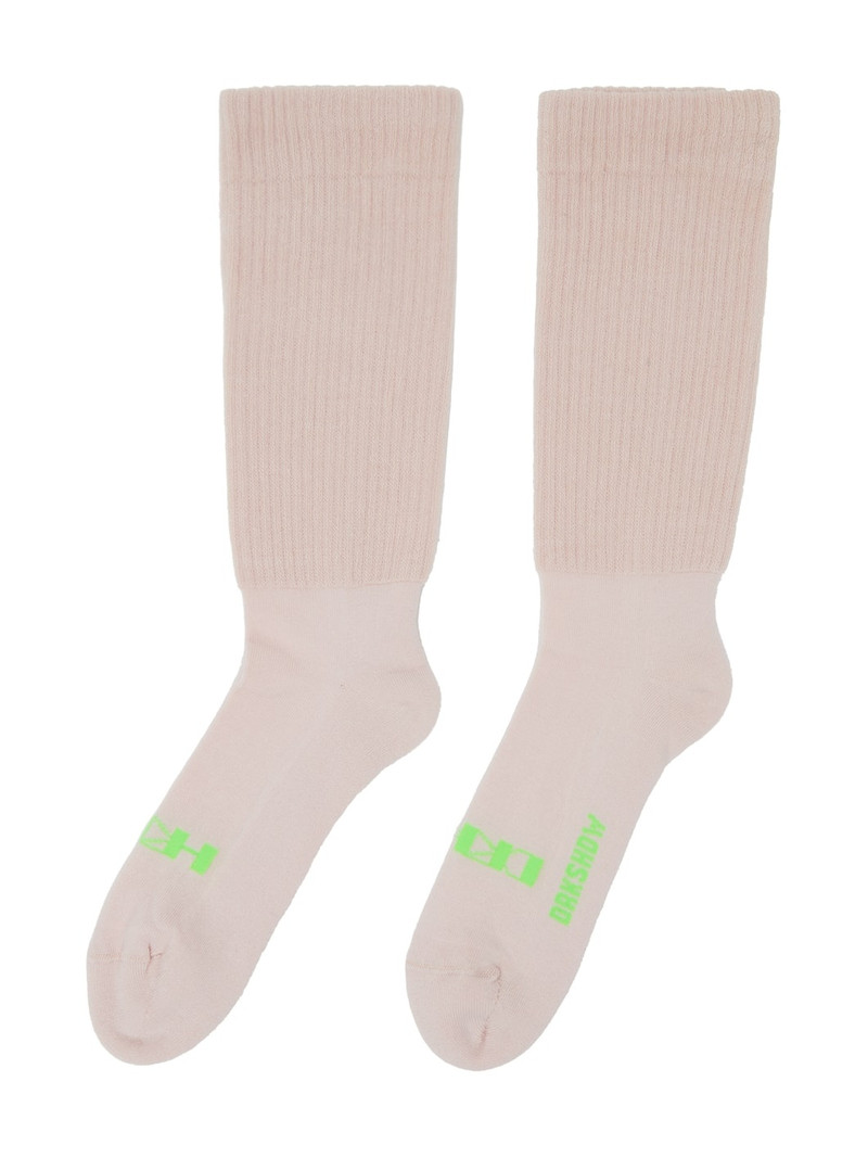 Rick Owens DRKSHDW Pink 'Hrdr Drkr' Socks outlook