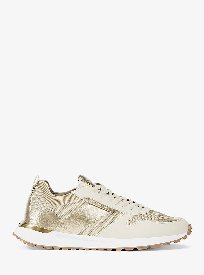 Jesse Metallic Stretch Knit Trainer 1