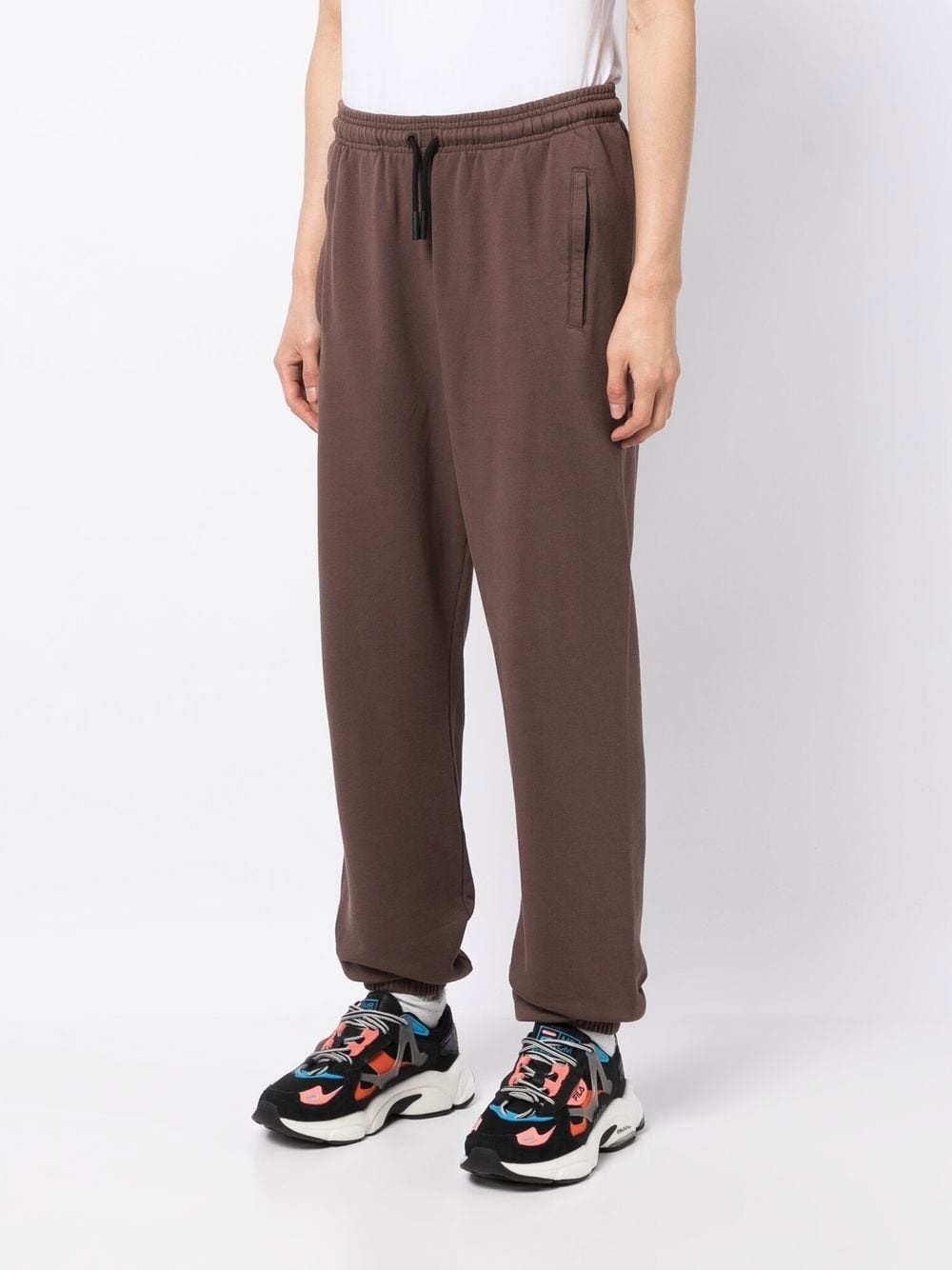 drawstring cotton track pants - 3
