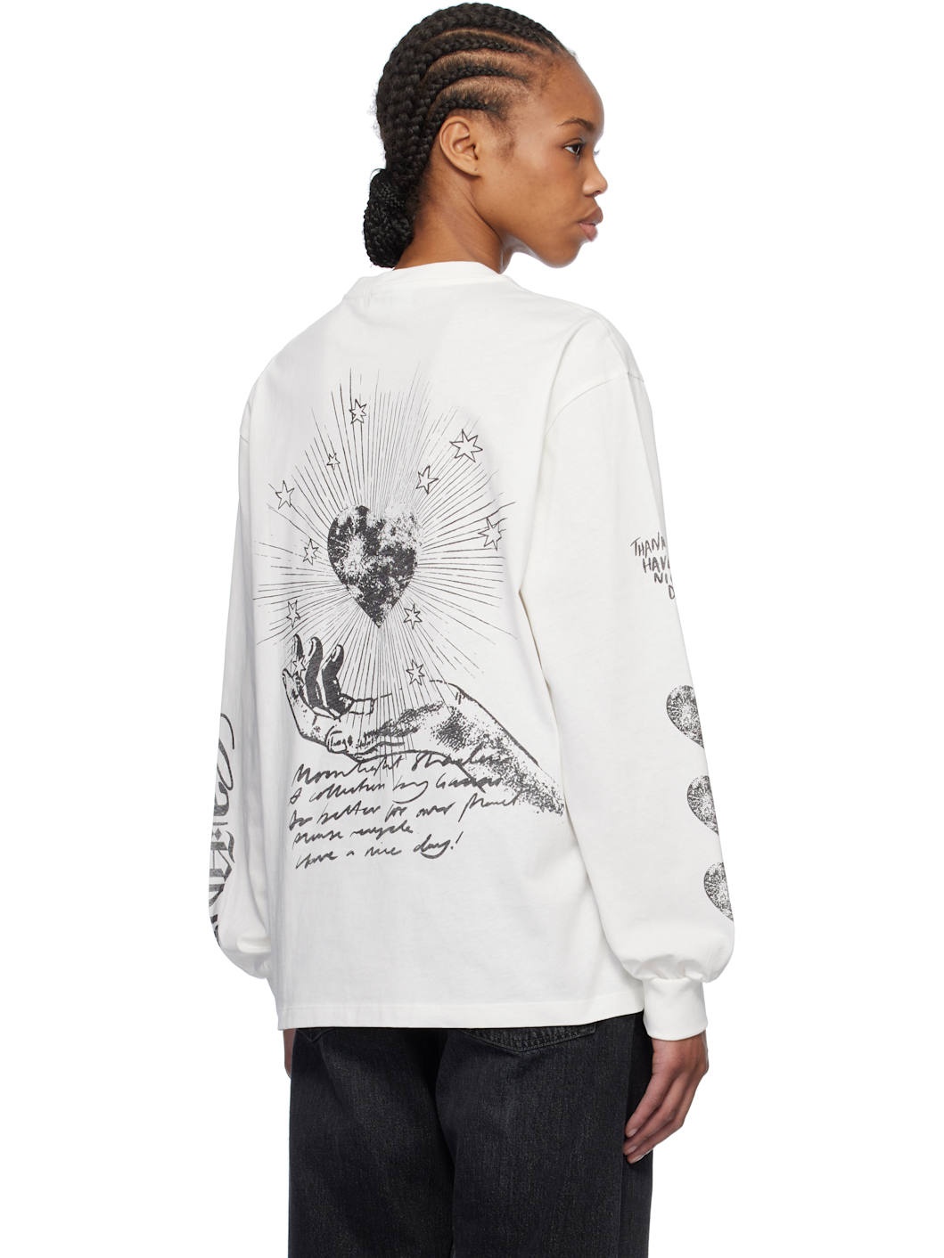 White Future Heavy Long Sleeve T-shirt - 3