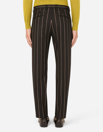 Dolce & Gabbana Pinstripe stretch wool pants outlook