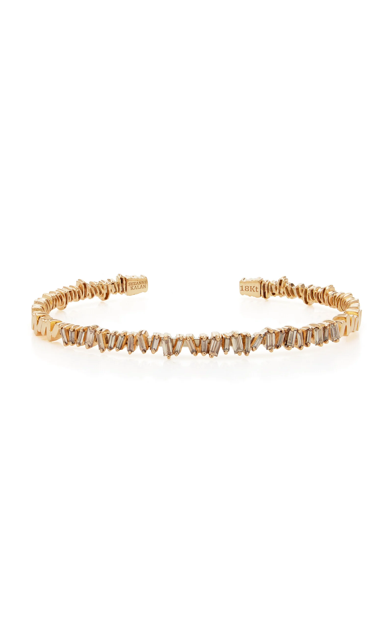 Classic 18K Rose Gold Diamond Bangle - 1