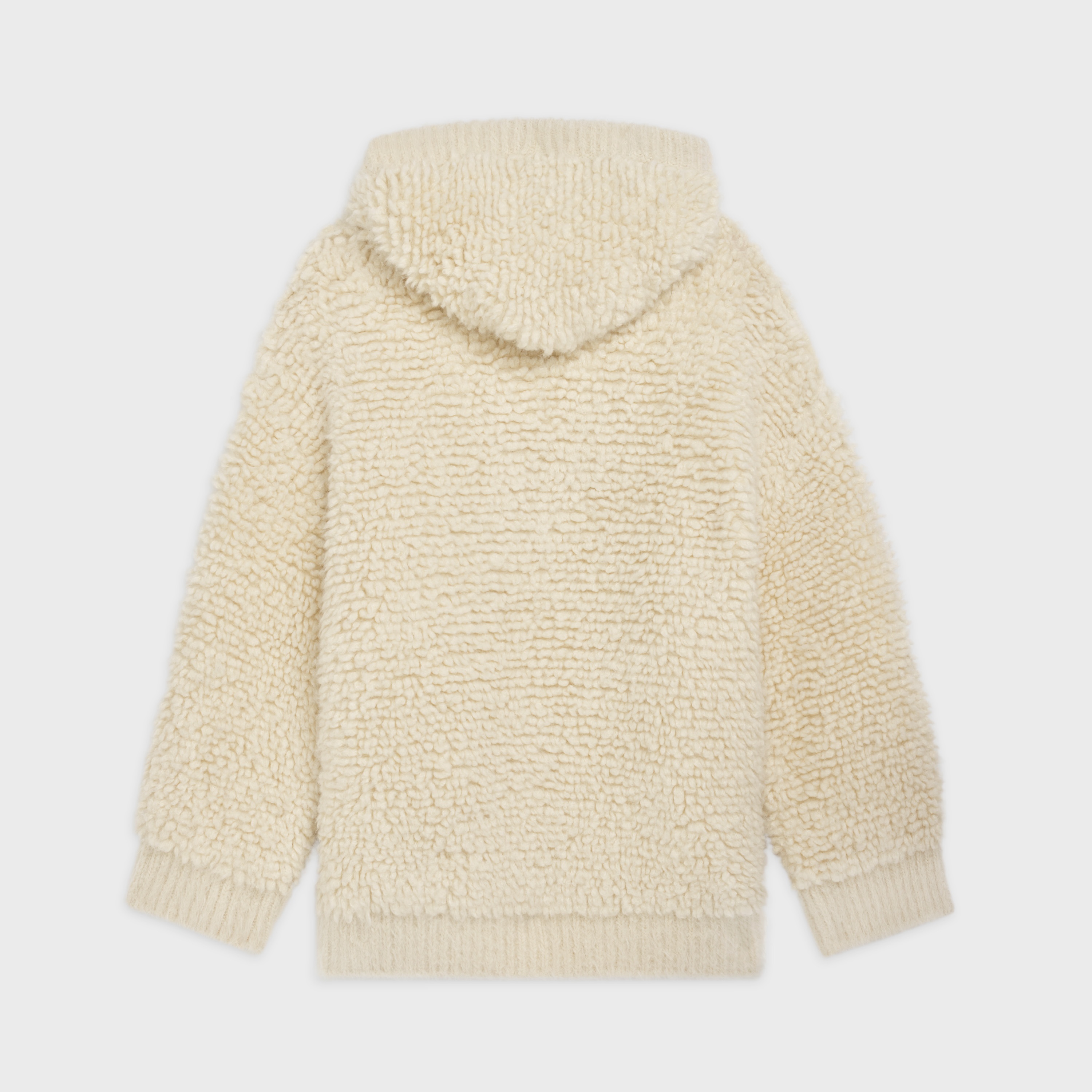 SWEATER WITH HOOD IN ALPACA WOOL - 2