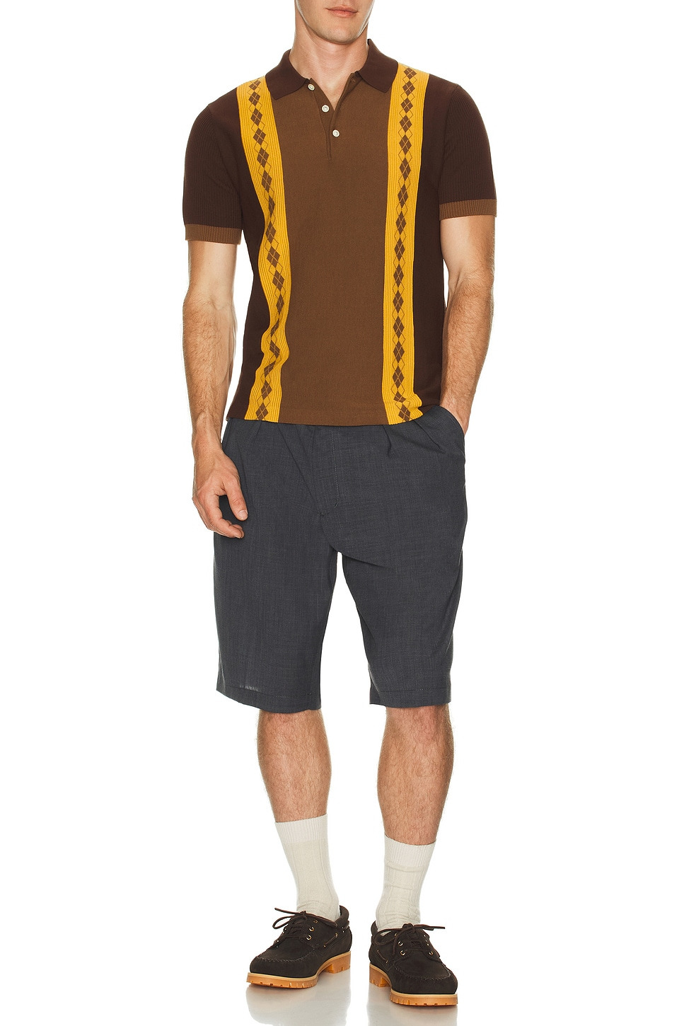 Knit Polo Stripe Argyle - 4