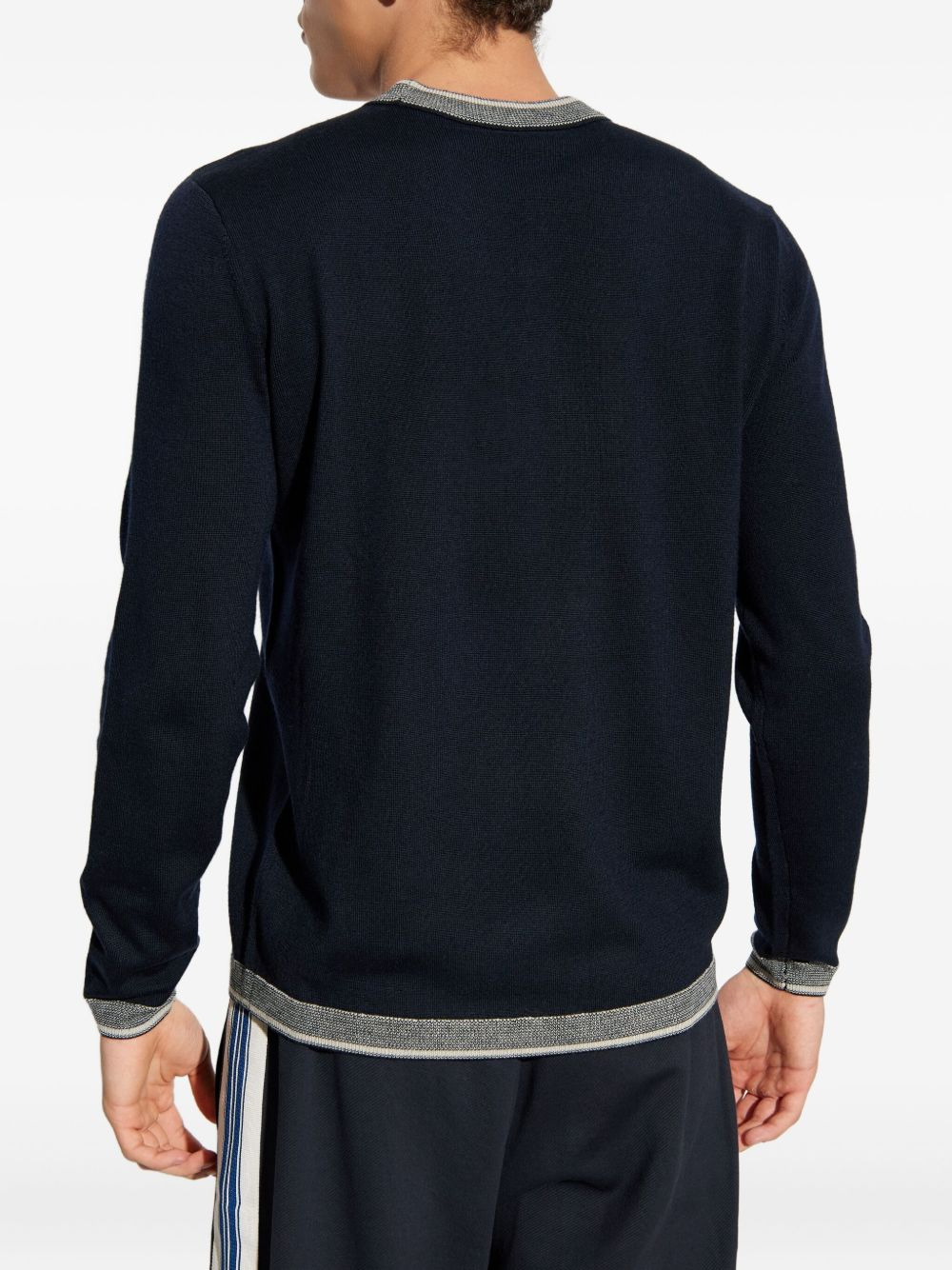 embroidered-logo wool sweater - 4