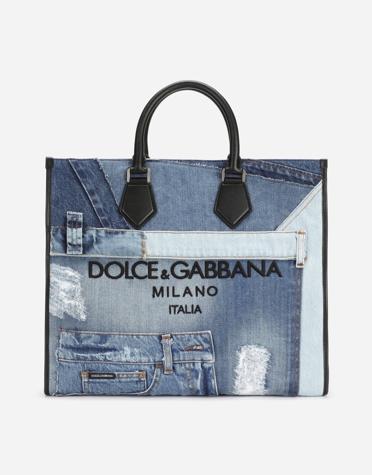 Totes bags Dolce & Gabbana - Small Sicily bag in patchwork denim