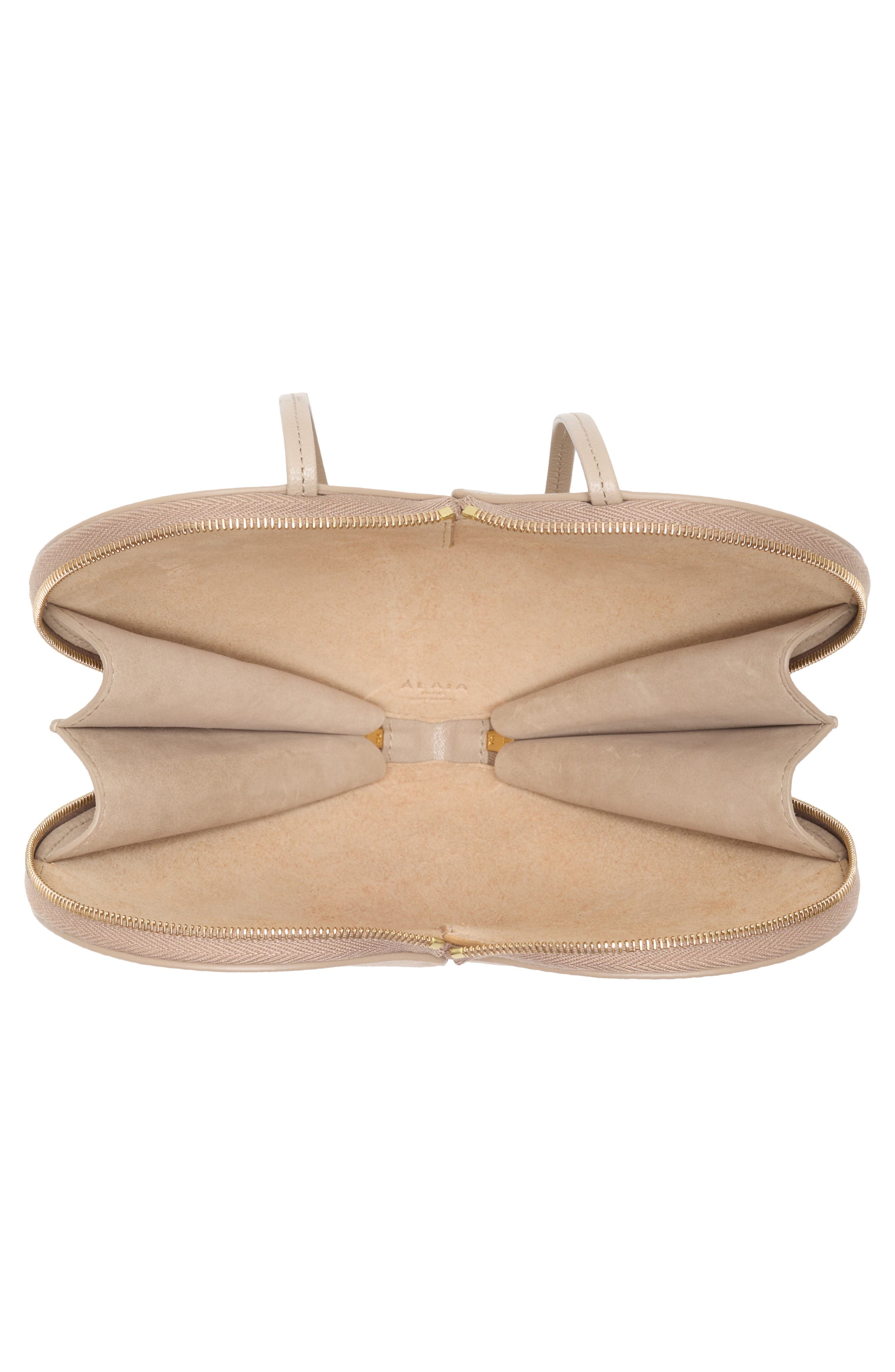 Alaïa Le Coeur Suede Crossbody Bag in Grege at Nordstrom - 4