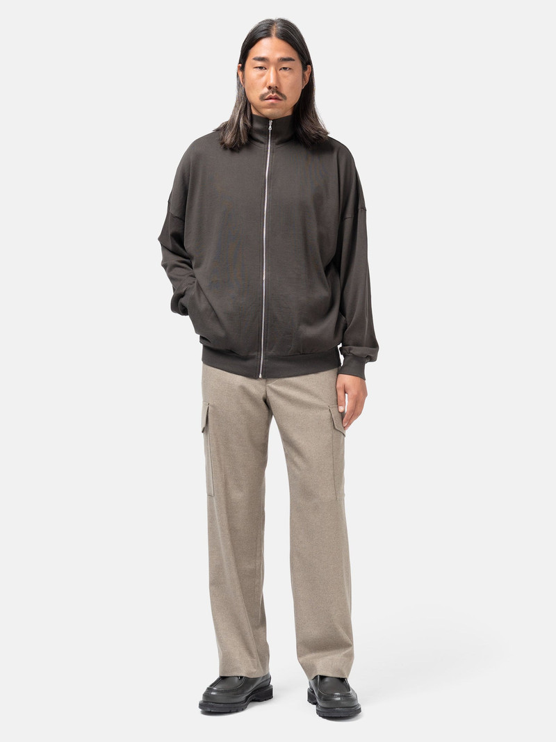 AURALEE Super High Gauge Sweat Zip Blouson Dark Brown outlook
