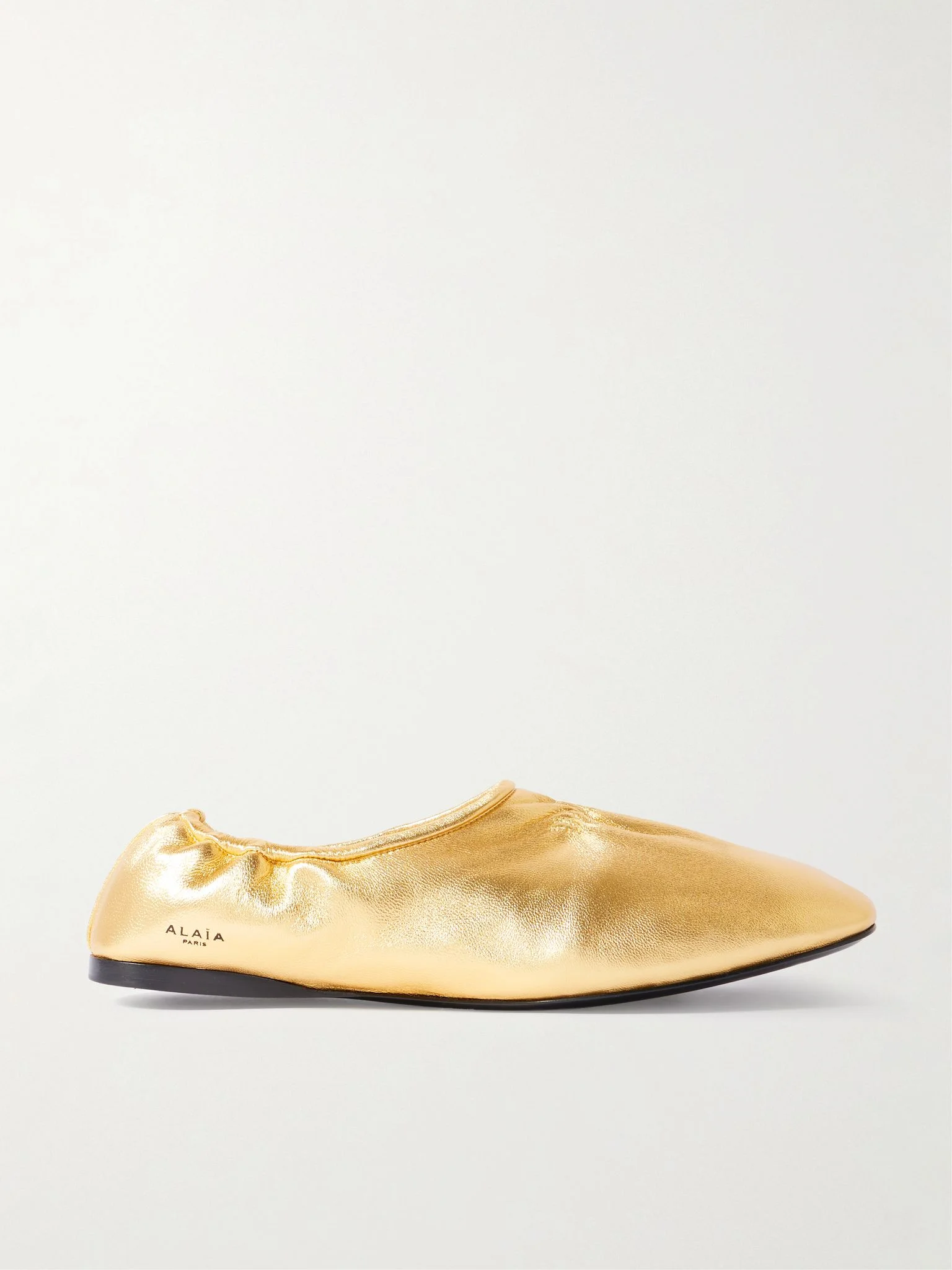 Metallic leather ballet flats Gold - 1