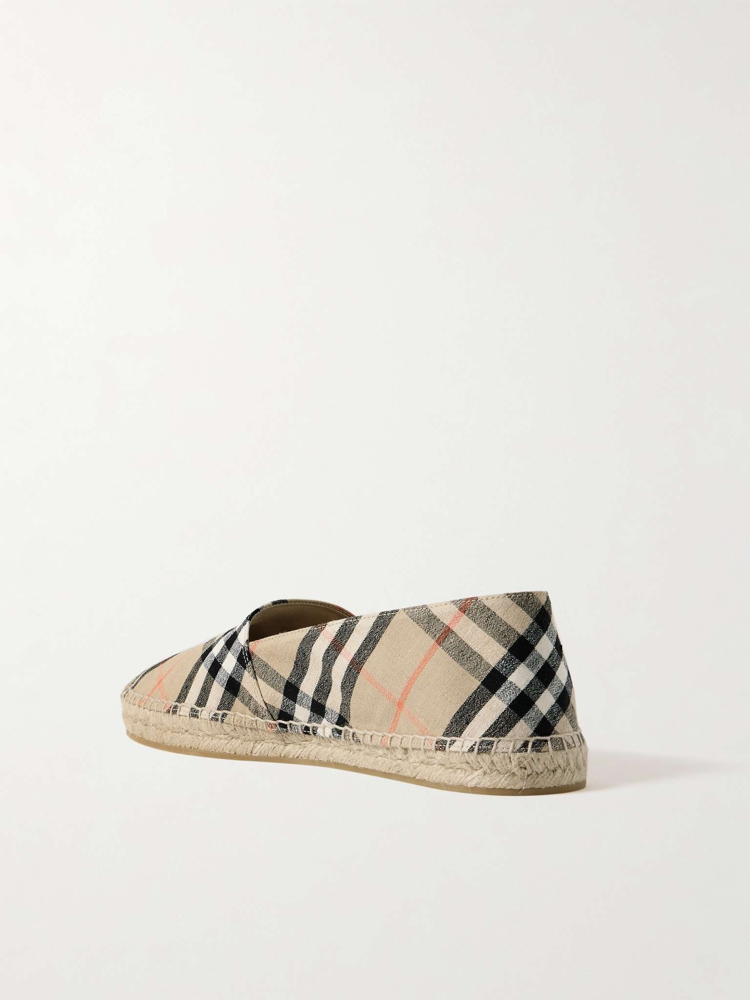 Checked Linen-Blend Canvas Espadrilles - 4