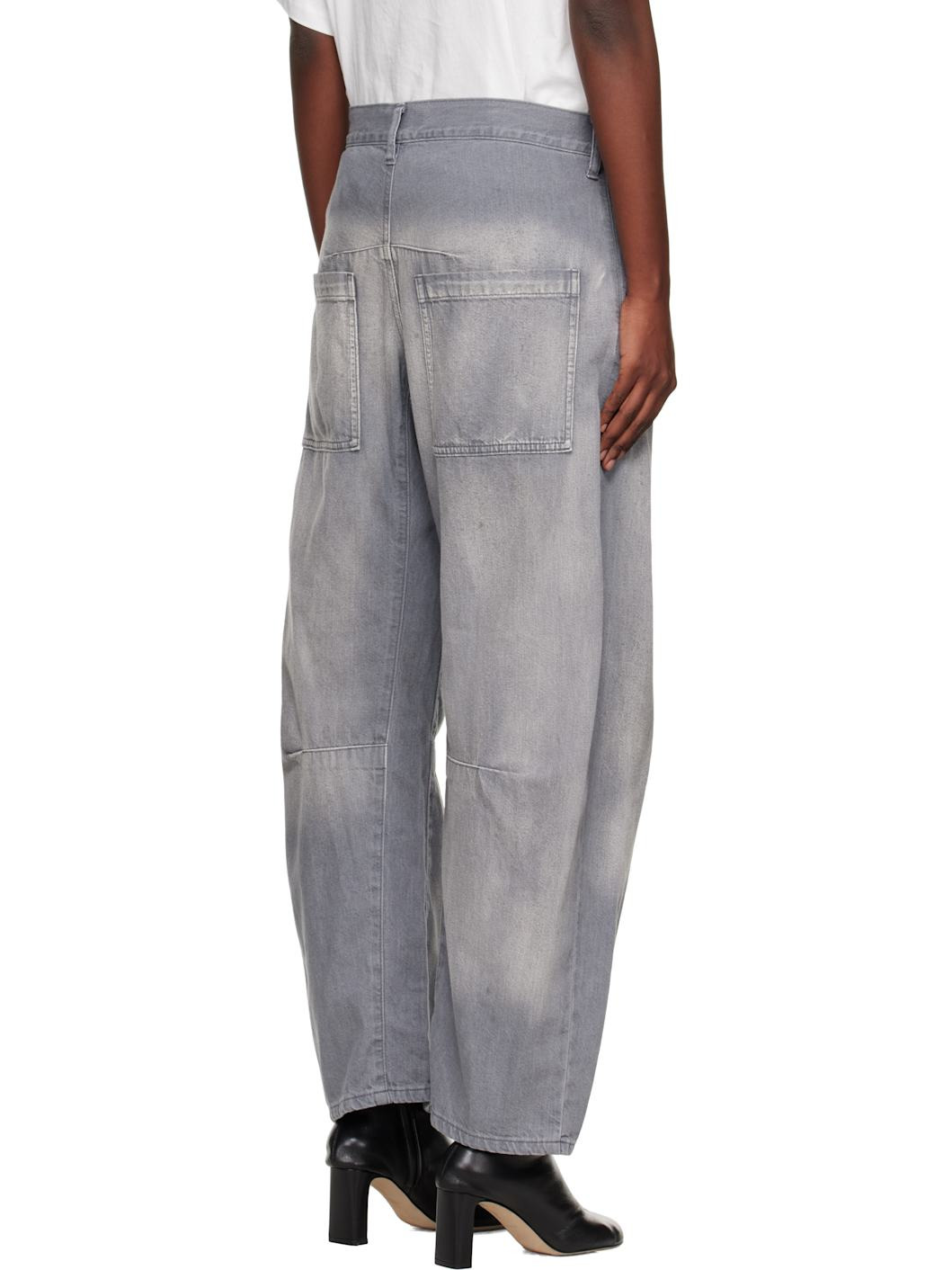 Gray U-Wide Jeans - 3