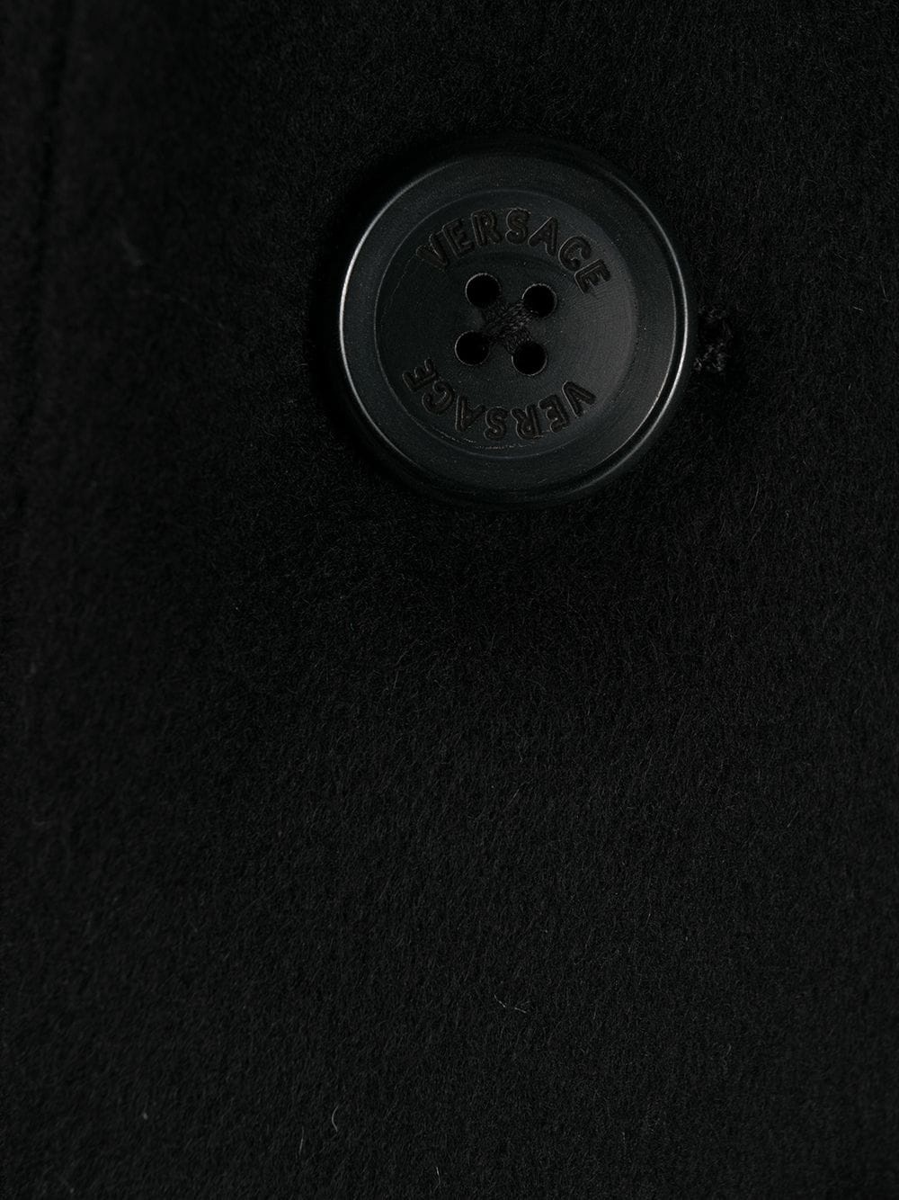 logo detail single-breasted coat - 6