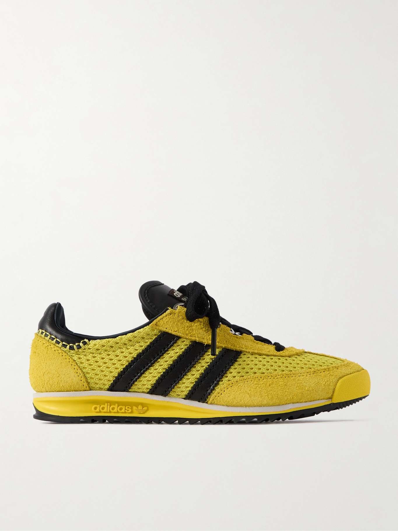 【Adidas】 x Wales Bonner SL76レザートリムスニーカー x Wales Bonner SL76 leather-trimmed sneakers in yellow