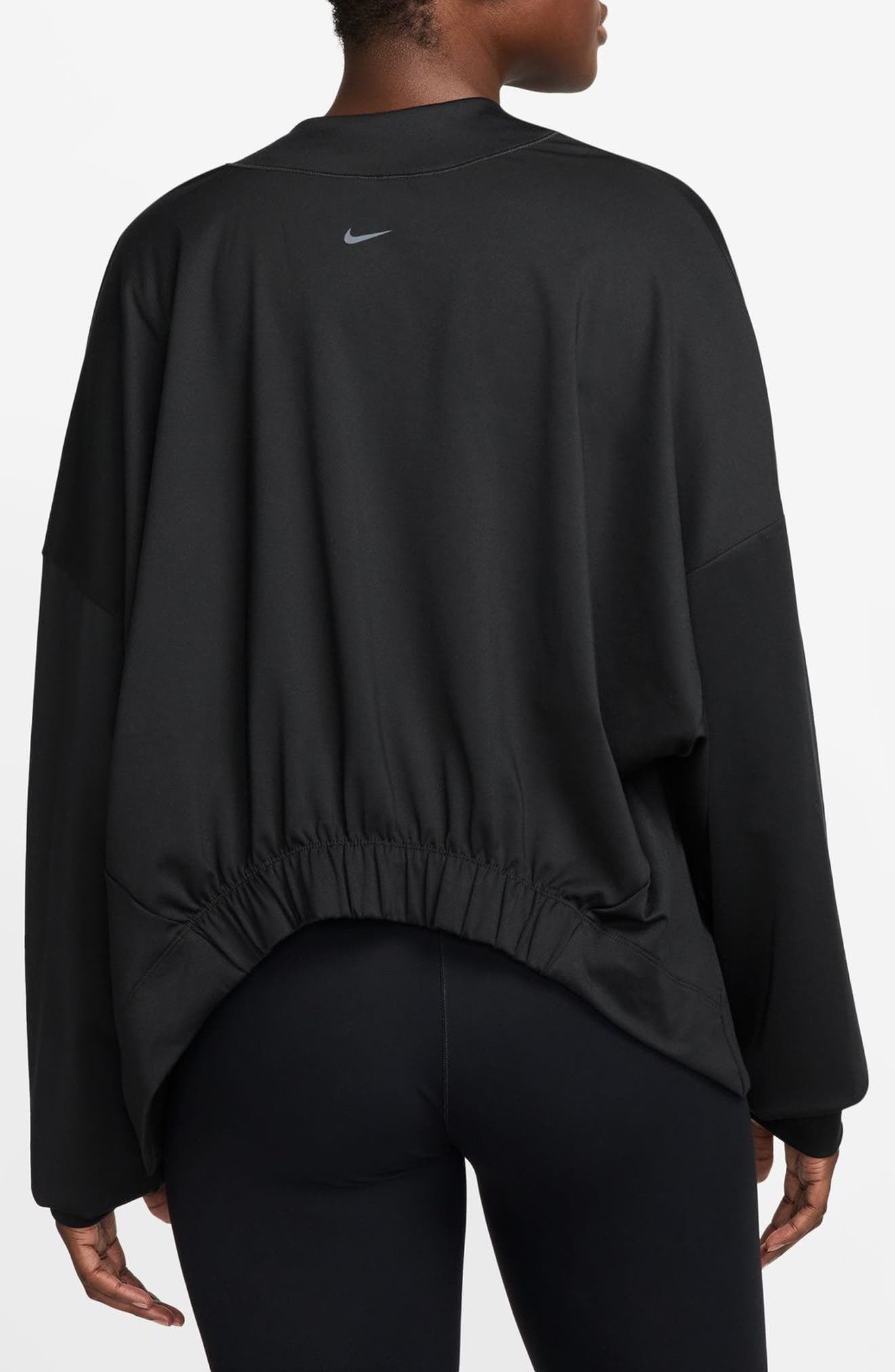 Nike Zenvy Dri-FIT Oversize Cardigan in Black at Nordstrom - 2