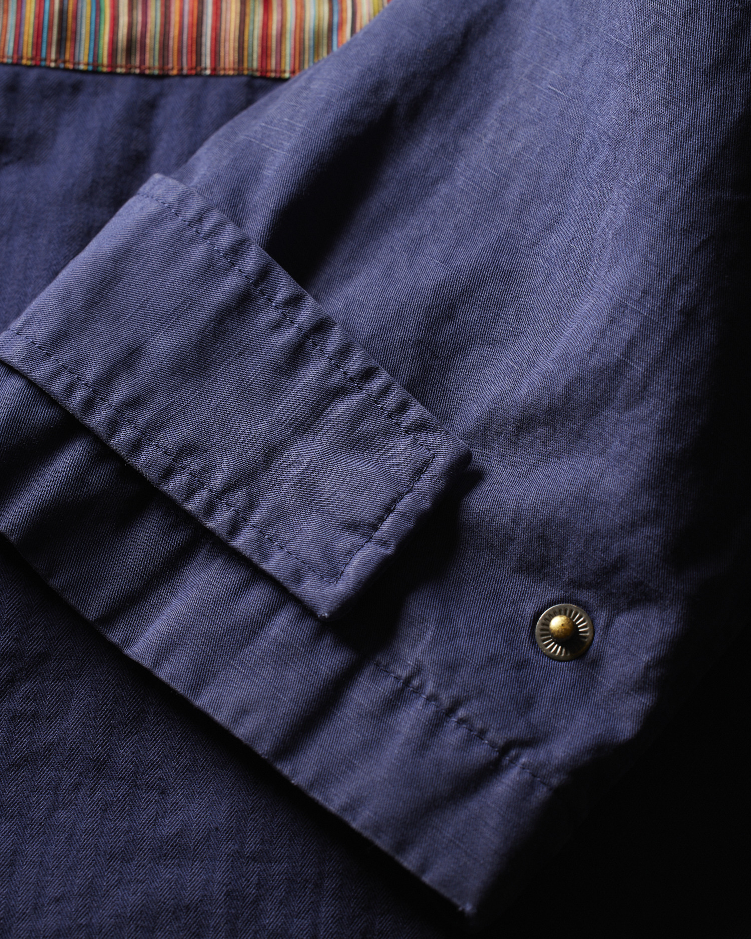Navy Garment-Dye Cotton-Linen Field Jacket - 11