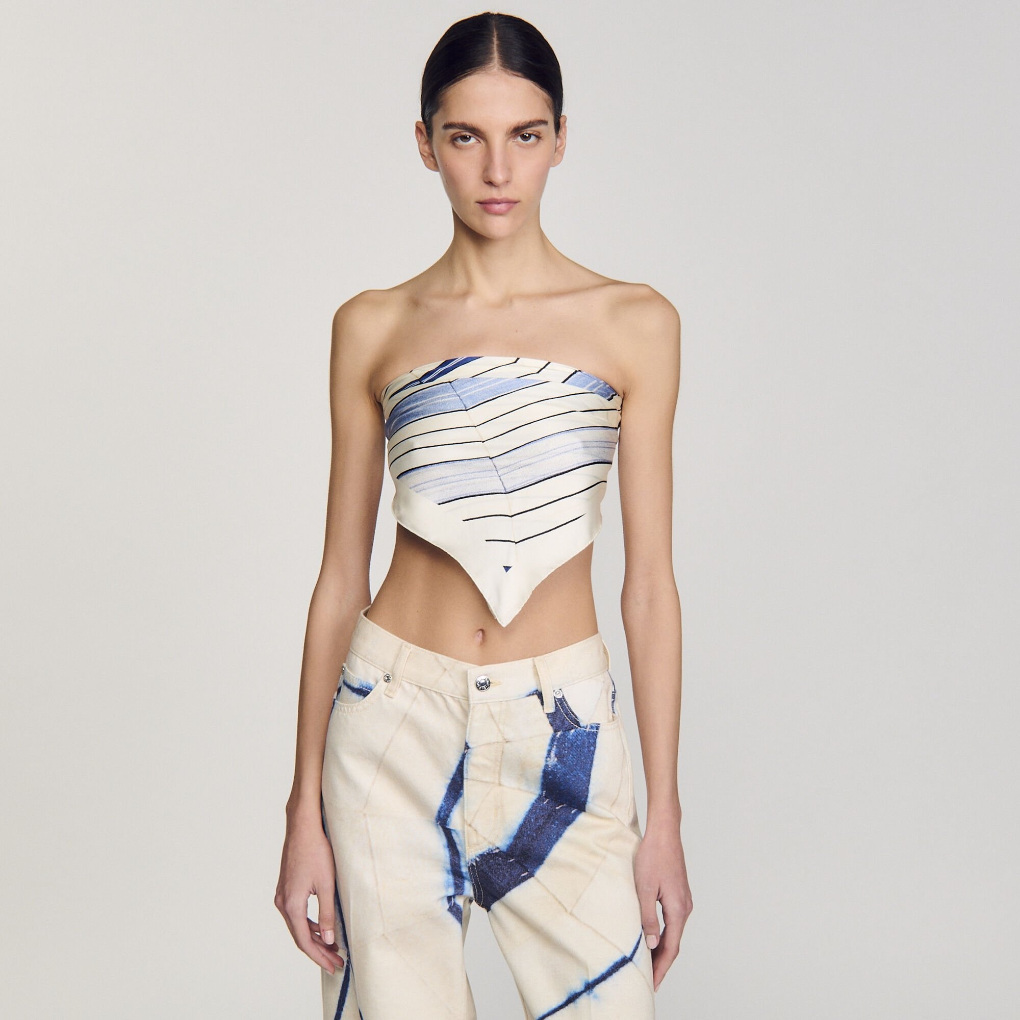 STRIPED SILK SCARF - 2