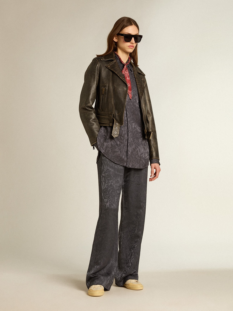 Golden Goose Jacquard shirt with all-over toile de jouy pattern outlook