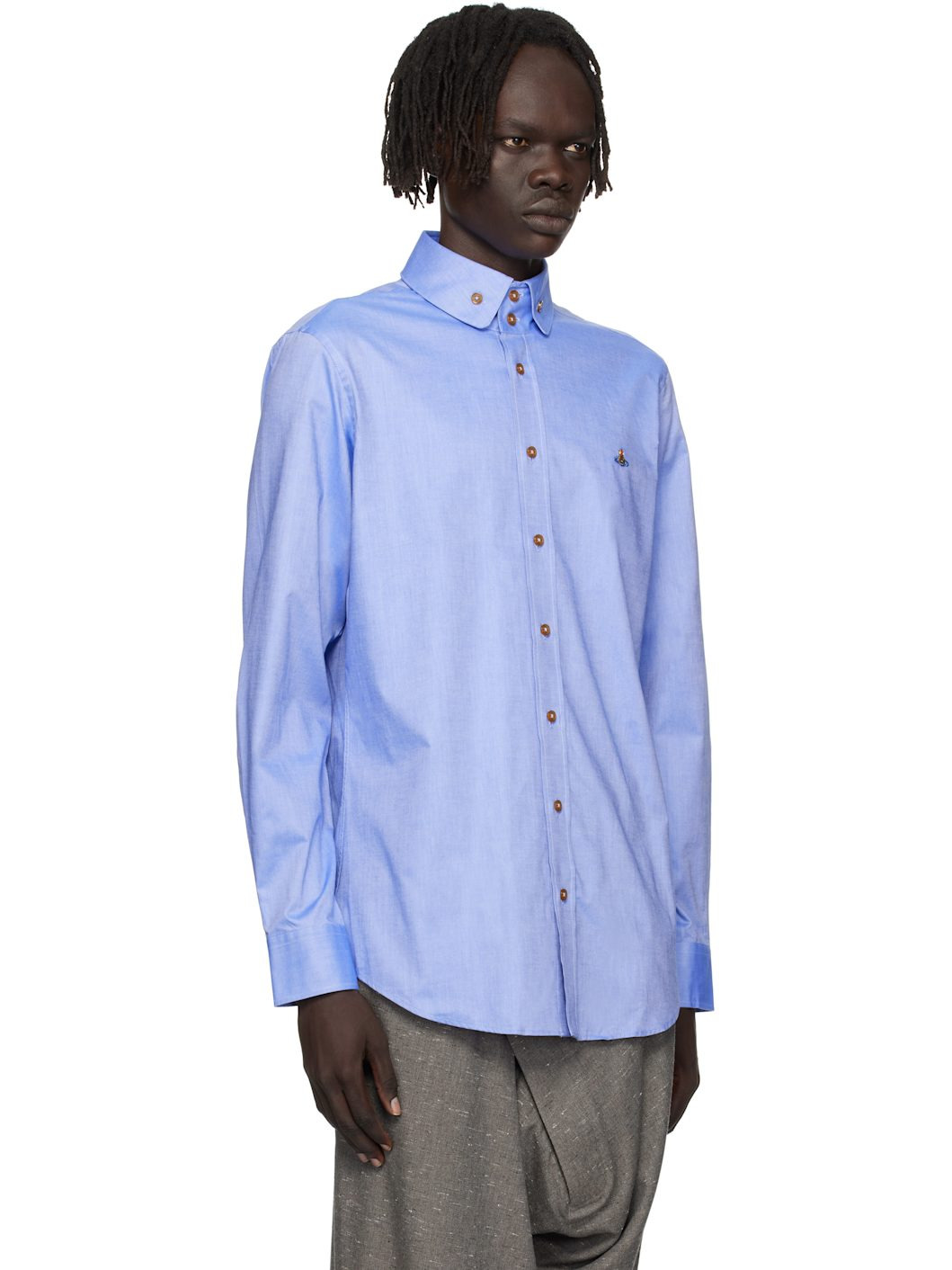 Blue Two Button Krall Shirt - 2